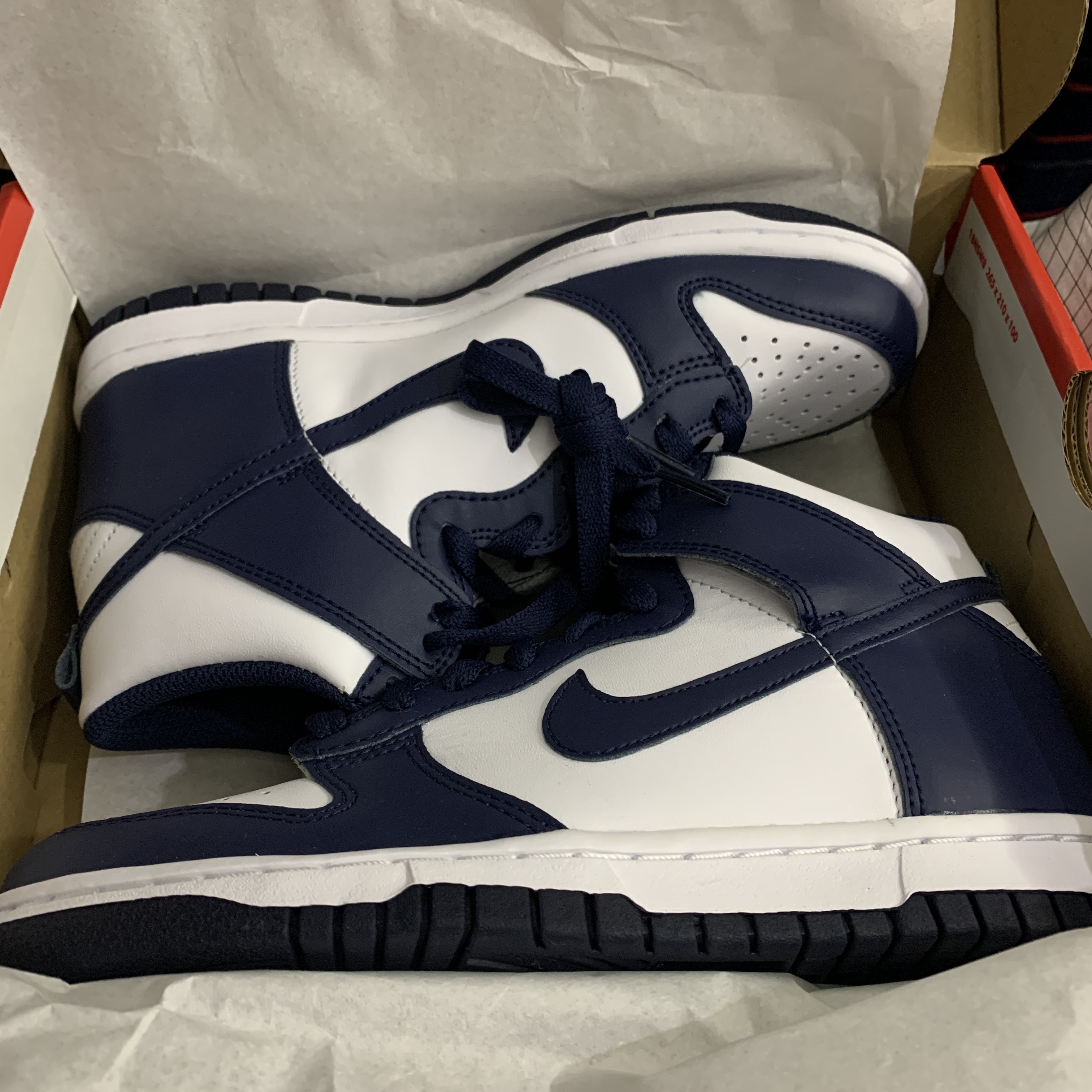 (GS) Nike Dunk High Championship Navy, Nike Dunk High Retro Championship Navy 착용 스타일