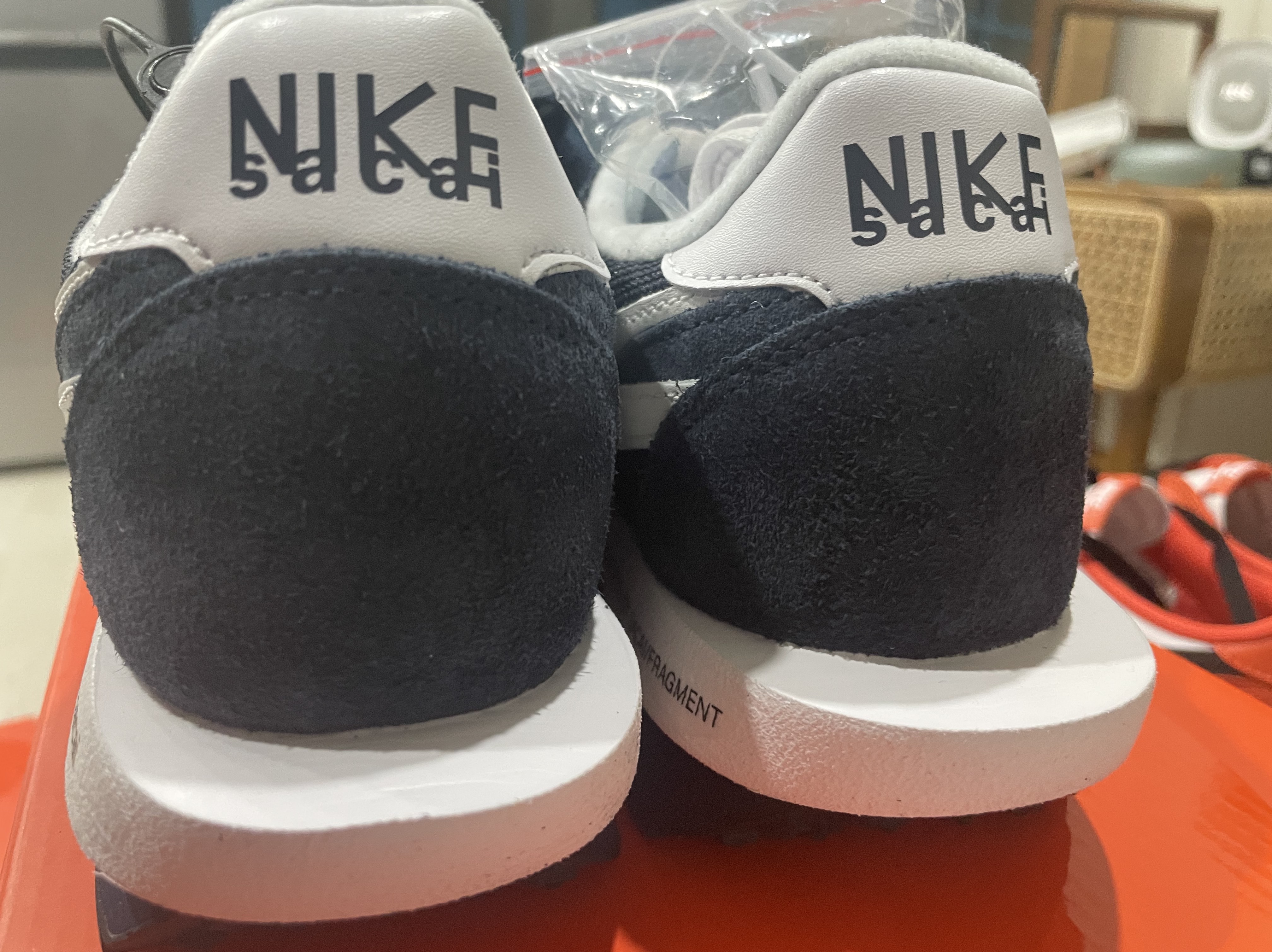 Nike x Sacai x Fragment LDWaffle Blackened Blue 착용 스타일 - 2