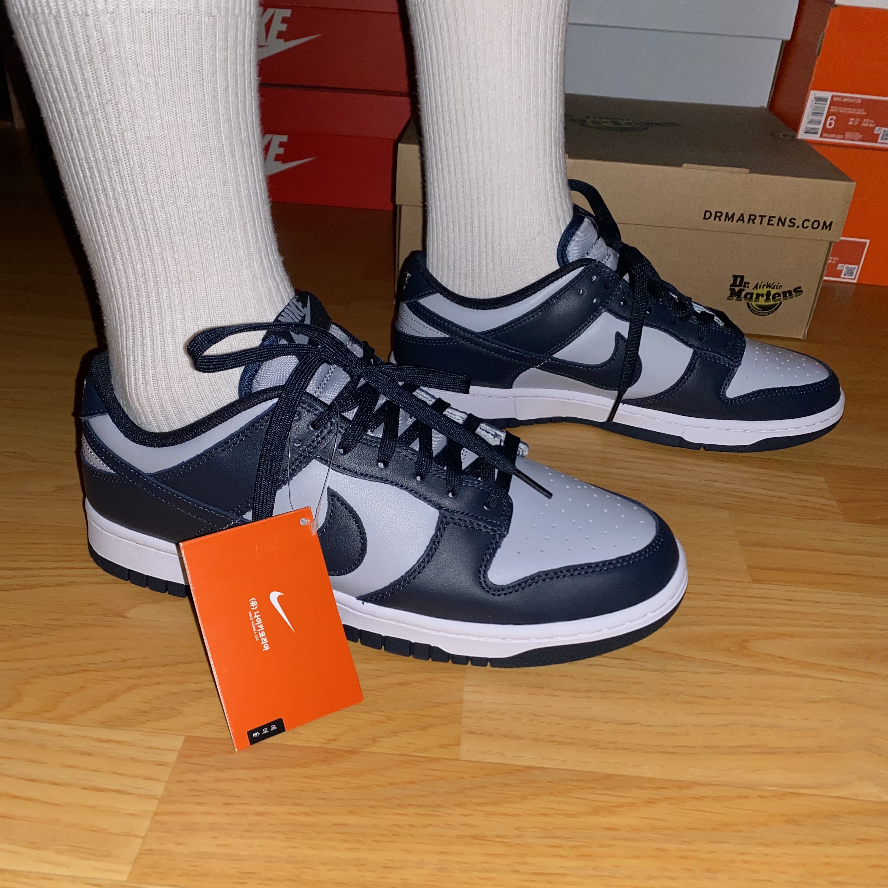 Nike Dunk Low Retro Championship Grey 착용 스타일 - 1