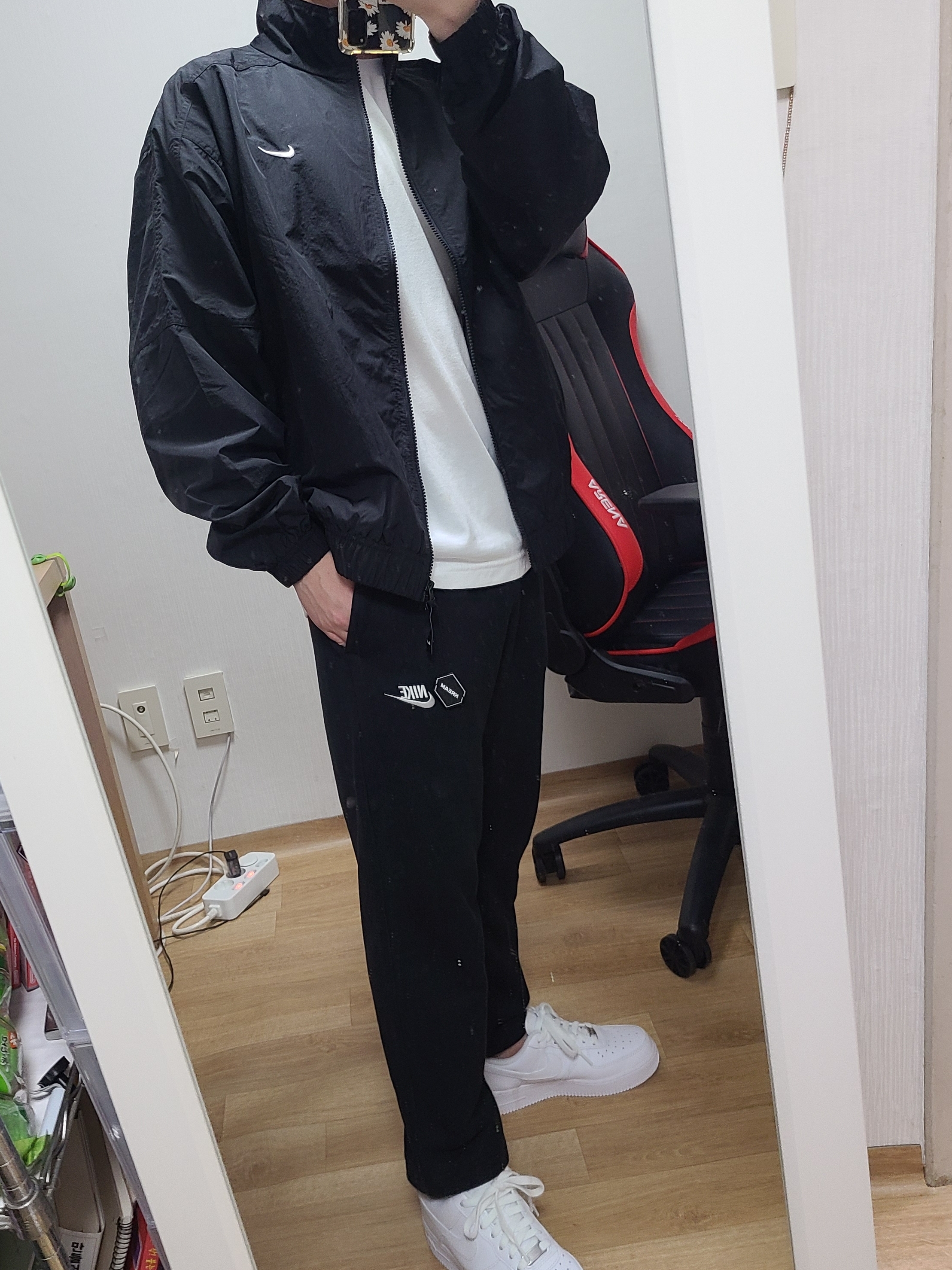 Nike M NRG Solo Swoosh Track Jacket Black - Asia 착용 스타일 - 1