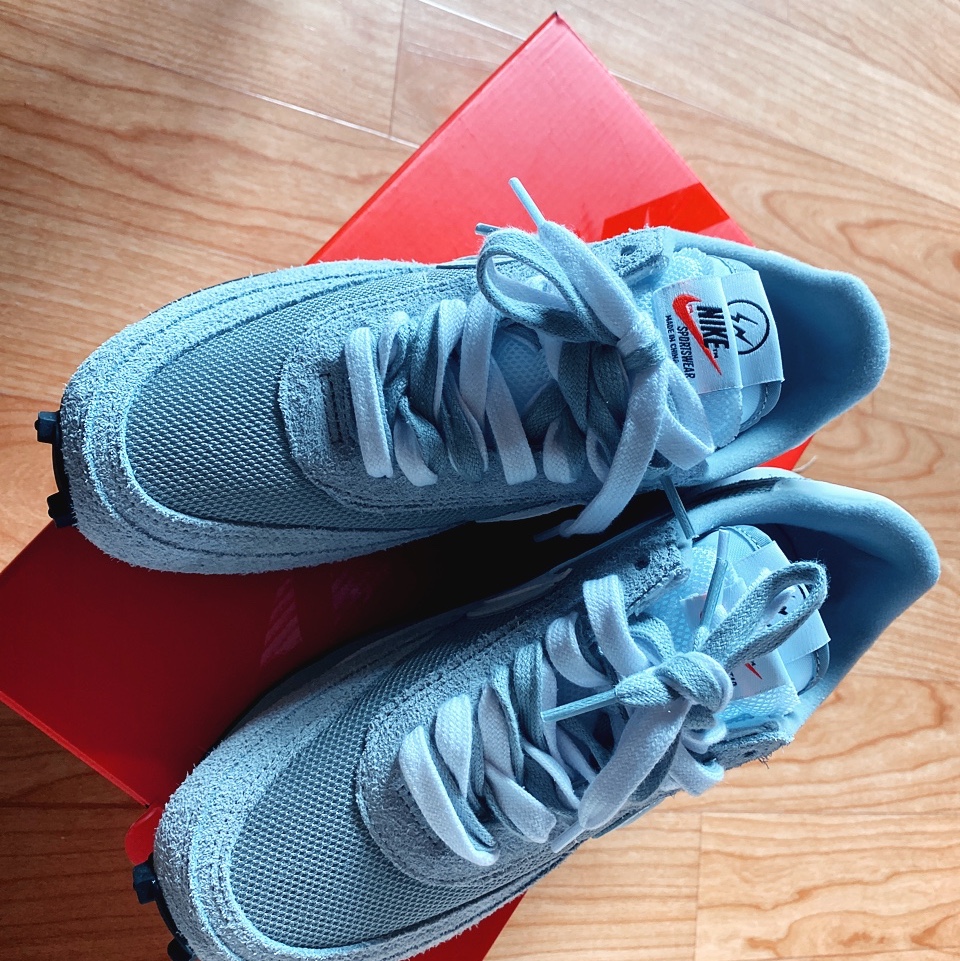 Nike x Sacai x Fragment LDWaffle Light Smoke Grey 착용 스타일 - 3