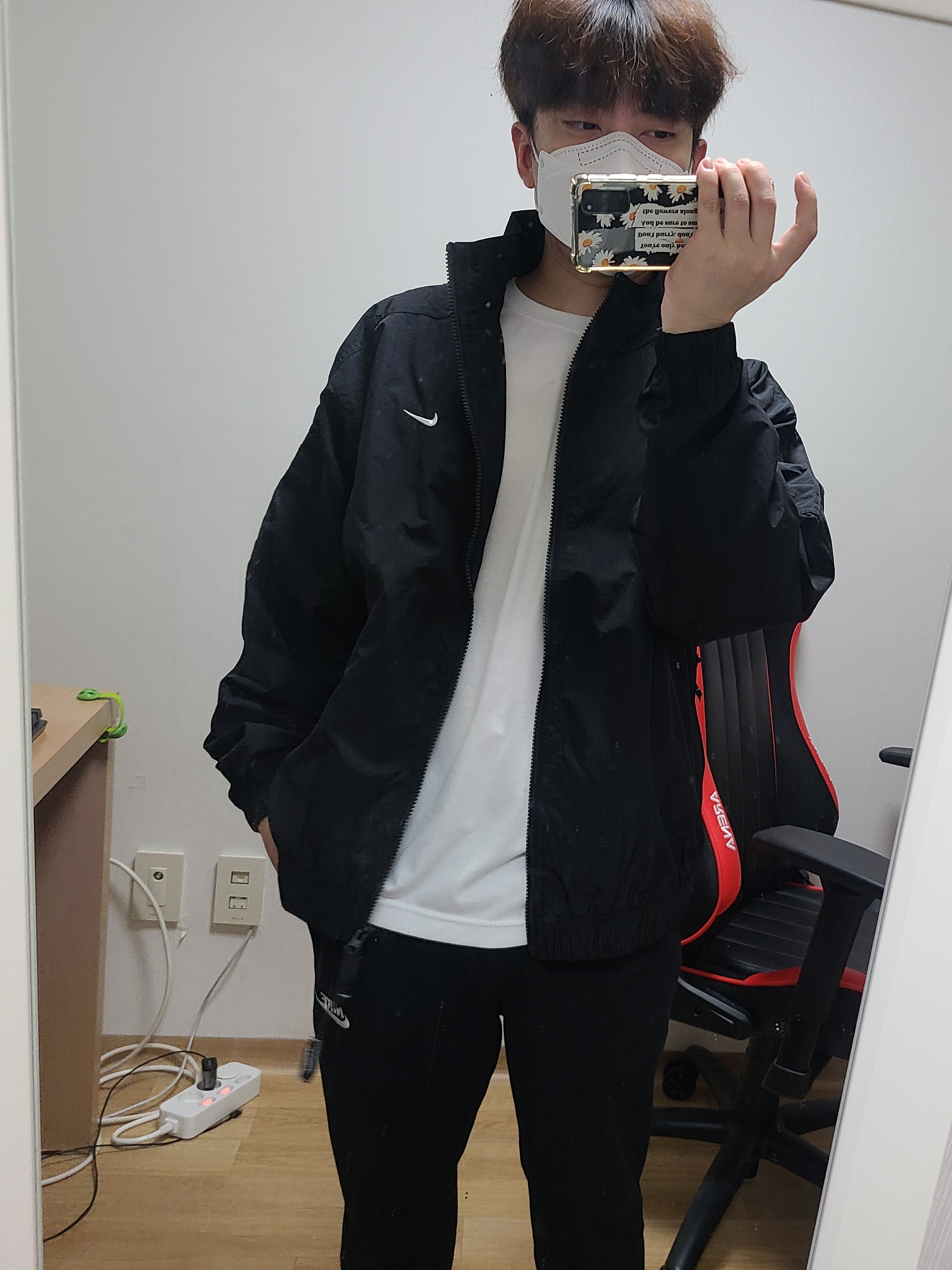 Nike M NRG Solo Swoosh Track Jacket Black - Asia 착용 스타일 - 2