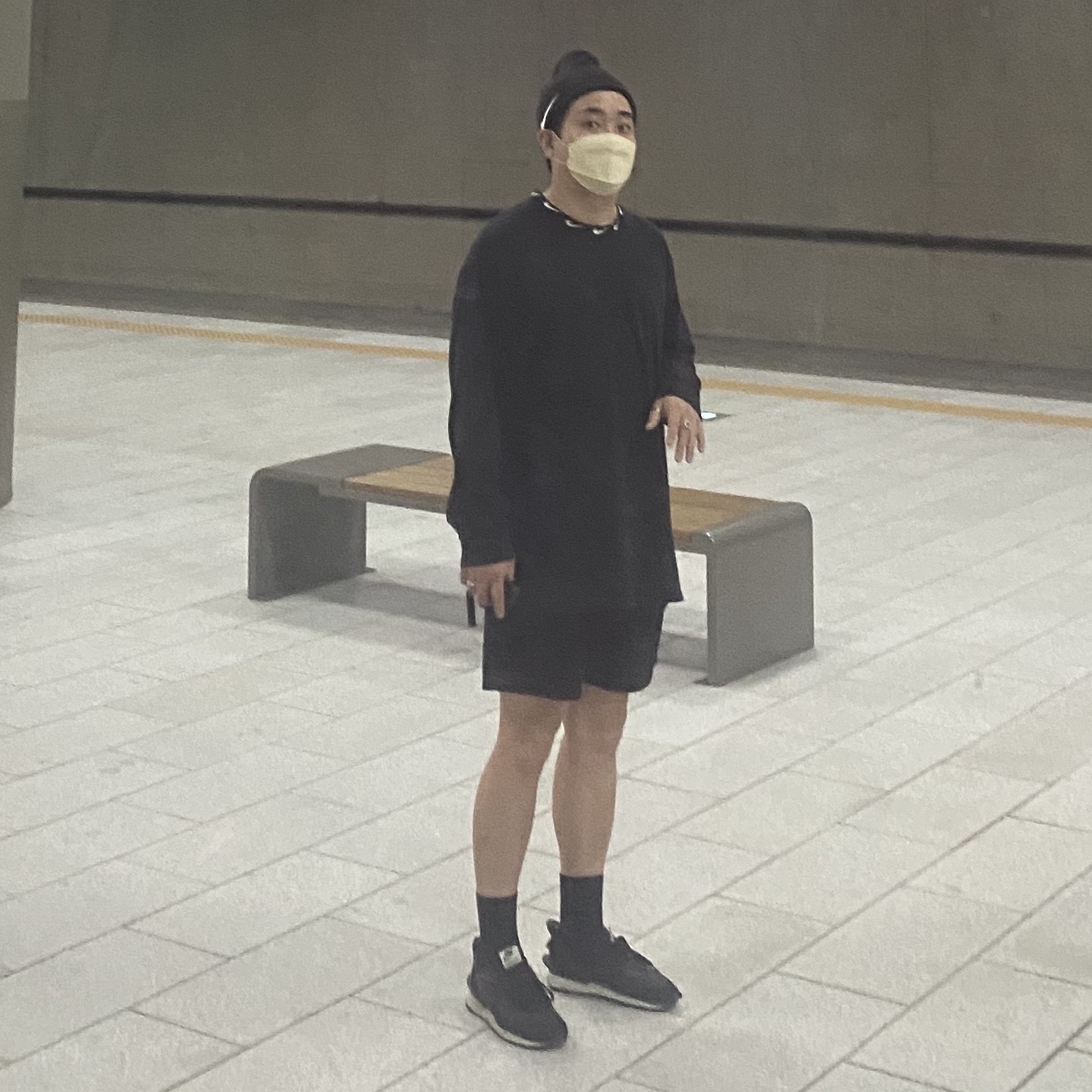 Nike x Stussy NRG BR LS Knit Top, Nike x Stussy Cuff Beanie Black 착용 스타일 - 1