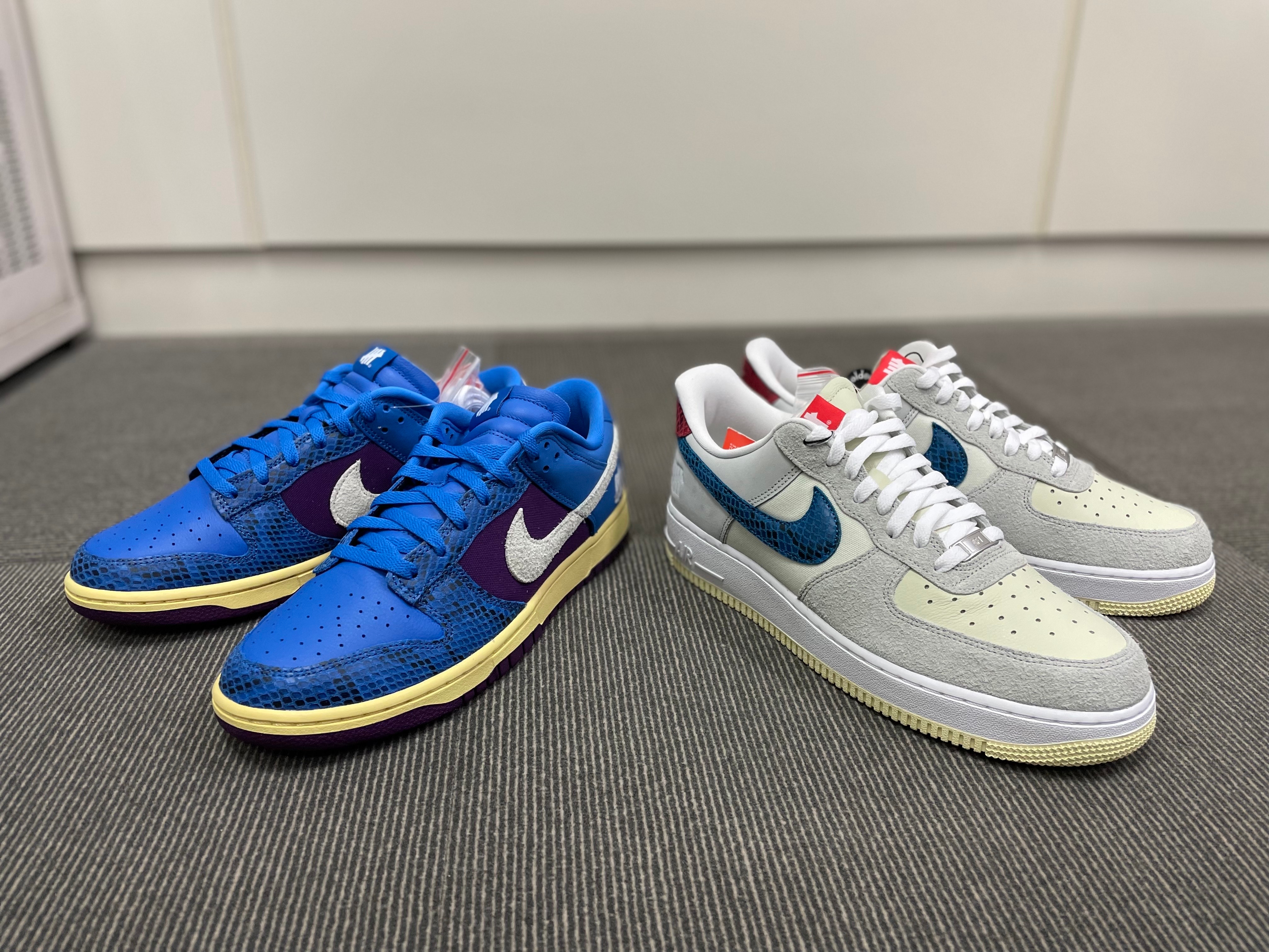 Nike x Undefeated Dunk Low SP 5 On It, Nike x Undefeated Air Force 1 Low SP 5 On It 착용 스타일 - 1