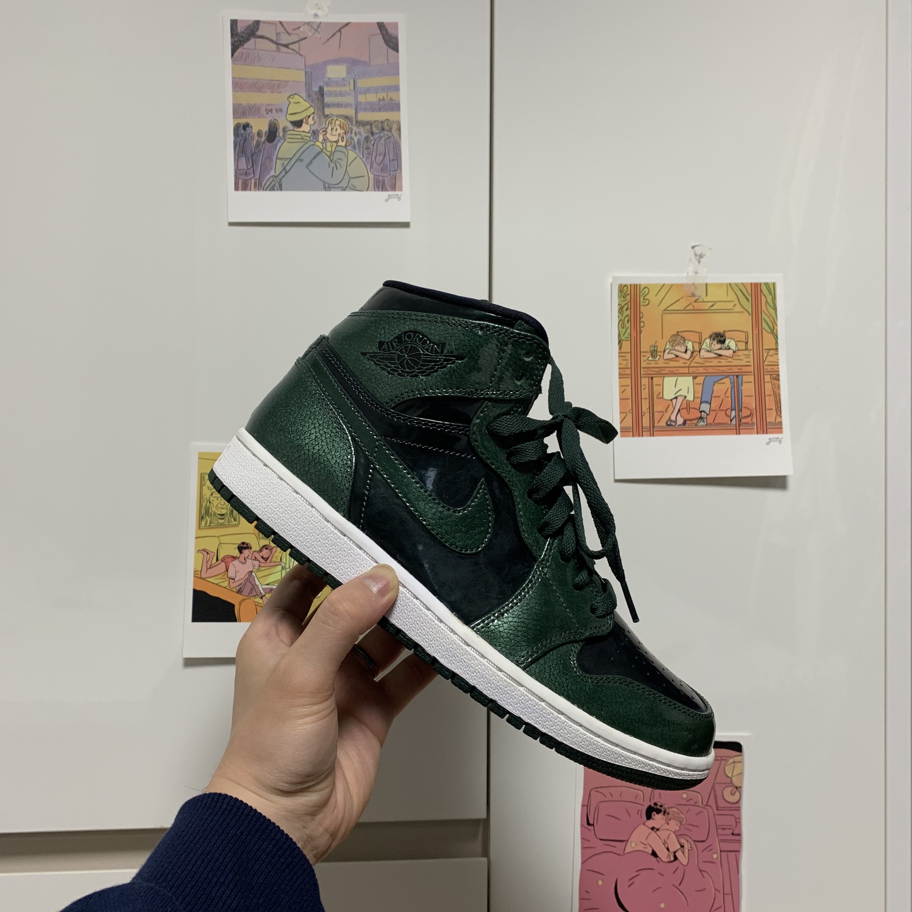 Jordan 1 Retro Grove Green 착용 스타일