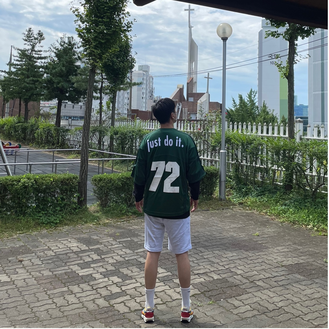 Nike x Sacai LDWaffle Blue Multi, Nike x Cactus Plant Flea Market S/S Jersey Green - US/EU 착용 스타일 - 2