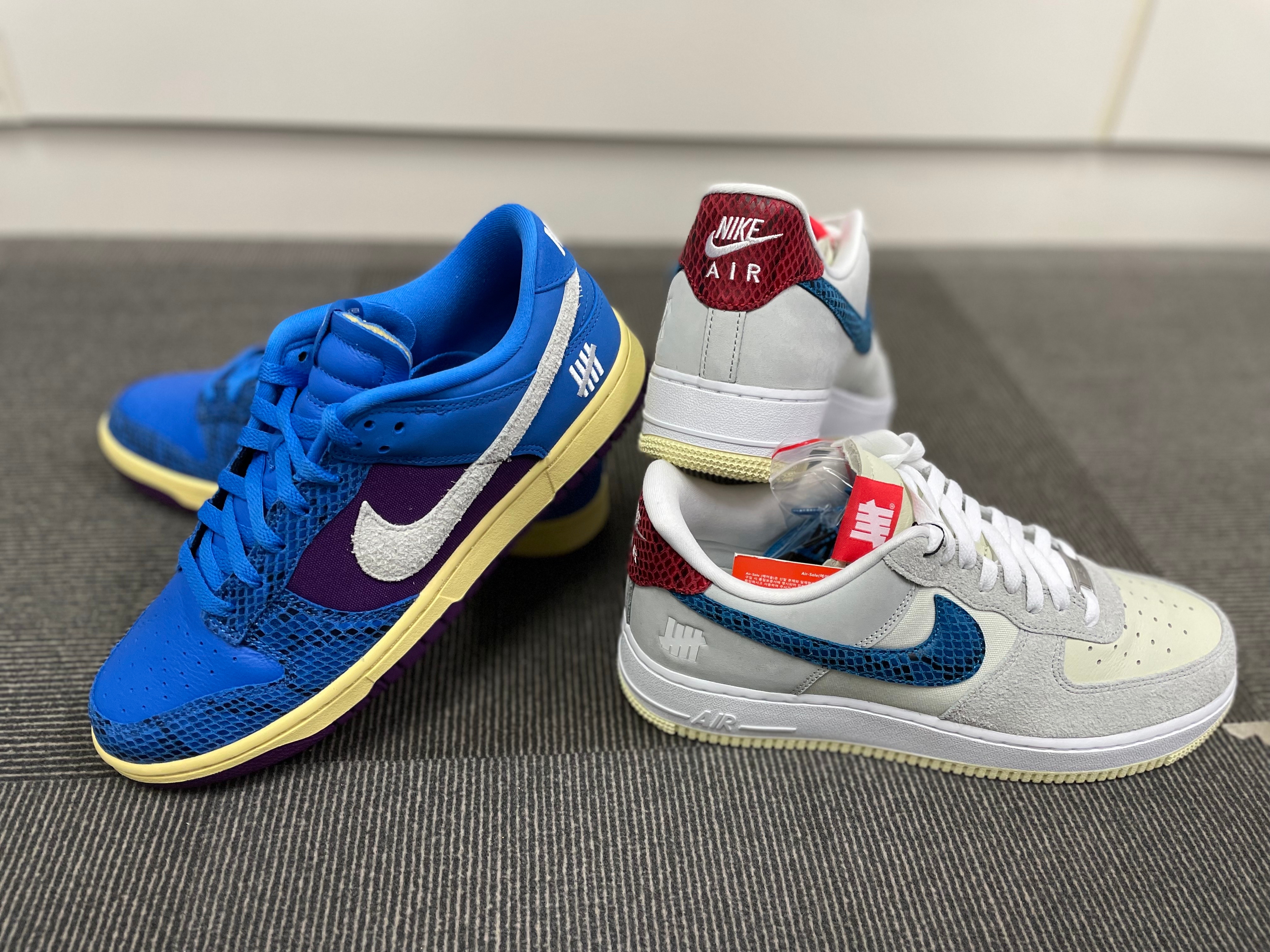Nike x Undefeated Dunk Low SP 5 On It, Nike x Undefeated Air Force 1 Low SP 5 On It 착용 스타일 - 2