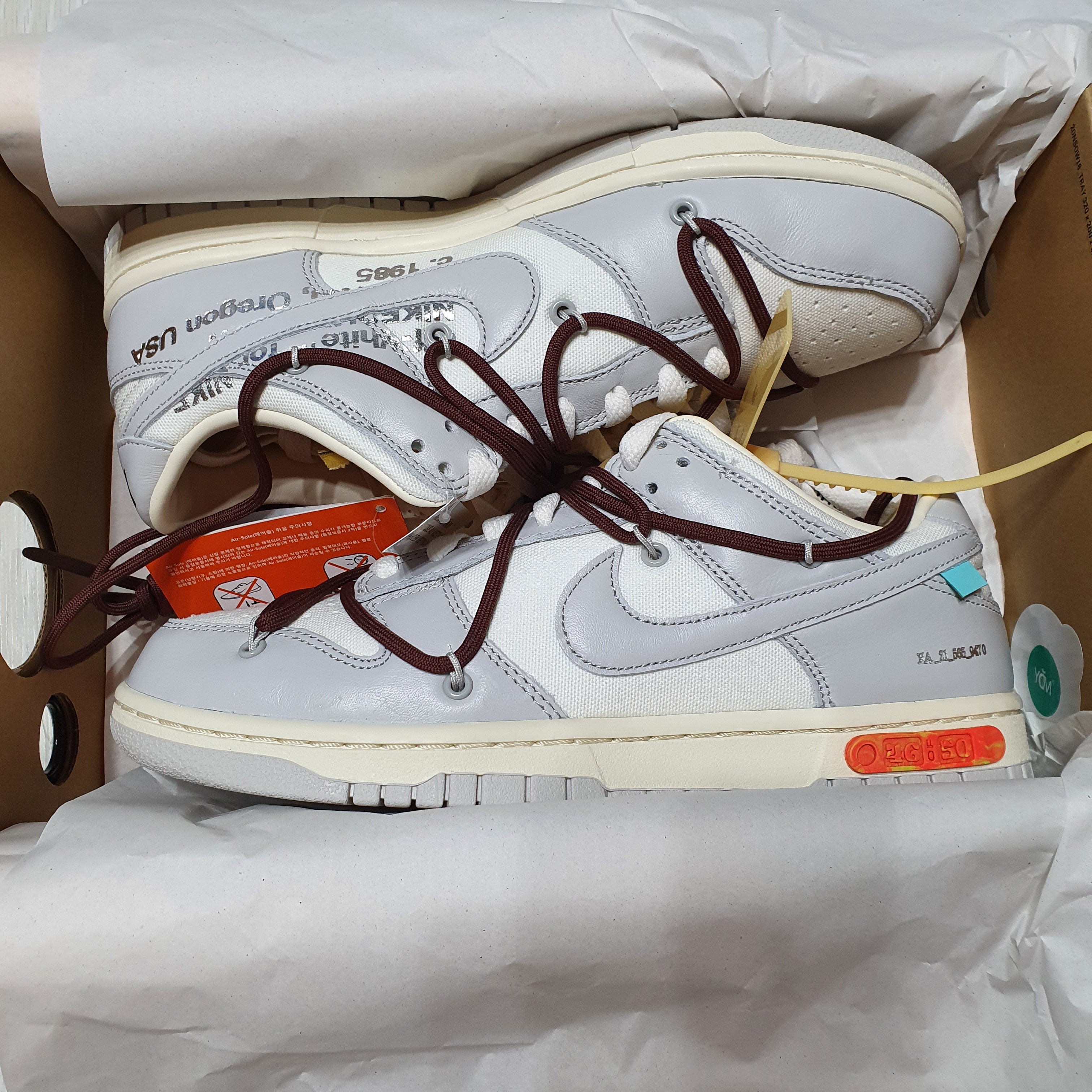 Nike x Off-White Dunk Low The 50 - Lot 46 착용 스타일 - 2