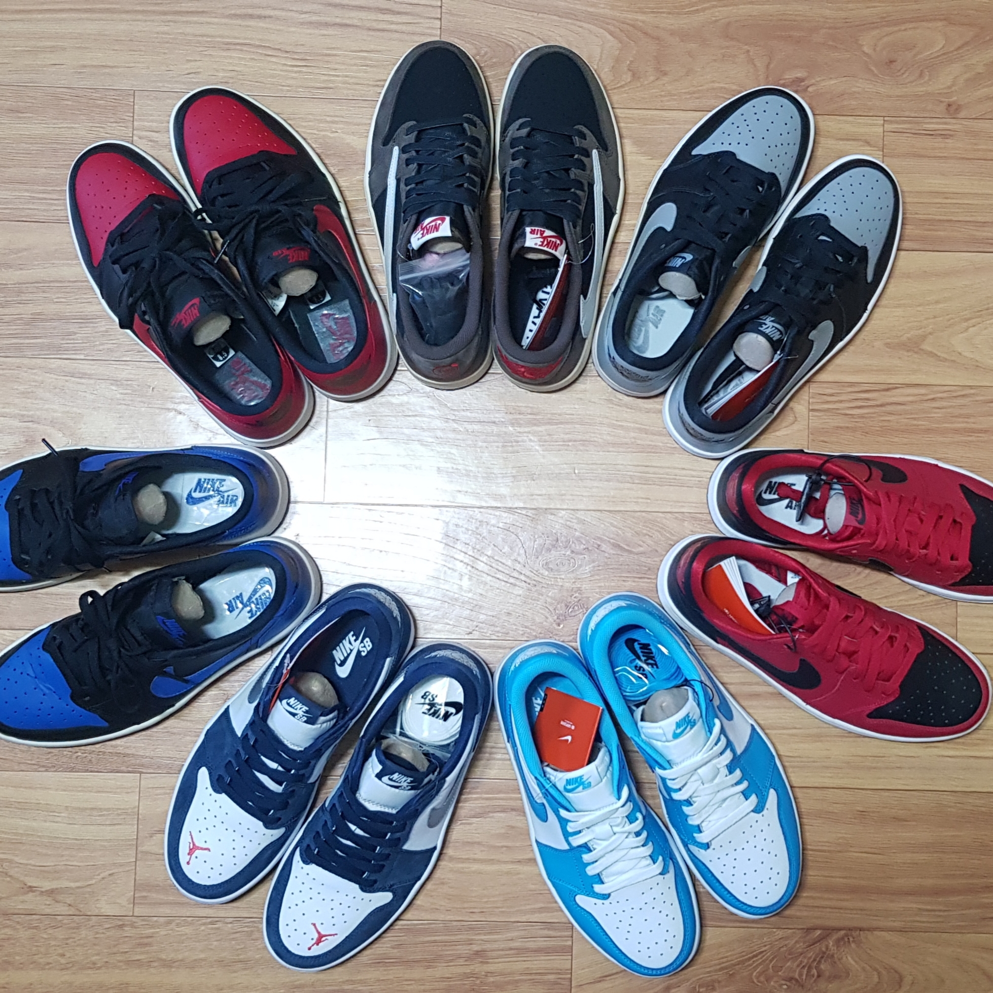 Jordan 1 Retro Low OG Royal 2015, Jordan 1 Retro Low OG Bred 2015 착용 스타일 - 1