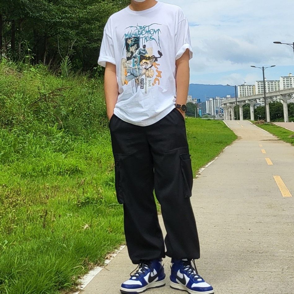 Nike x Ambush Dunk High Deep Royal Blue 착용 스타일