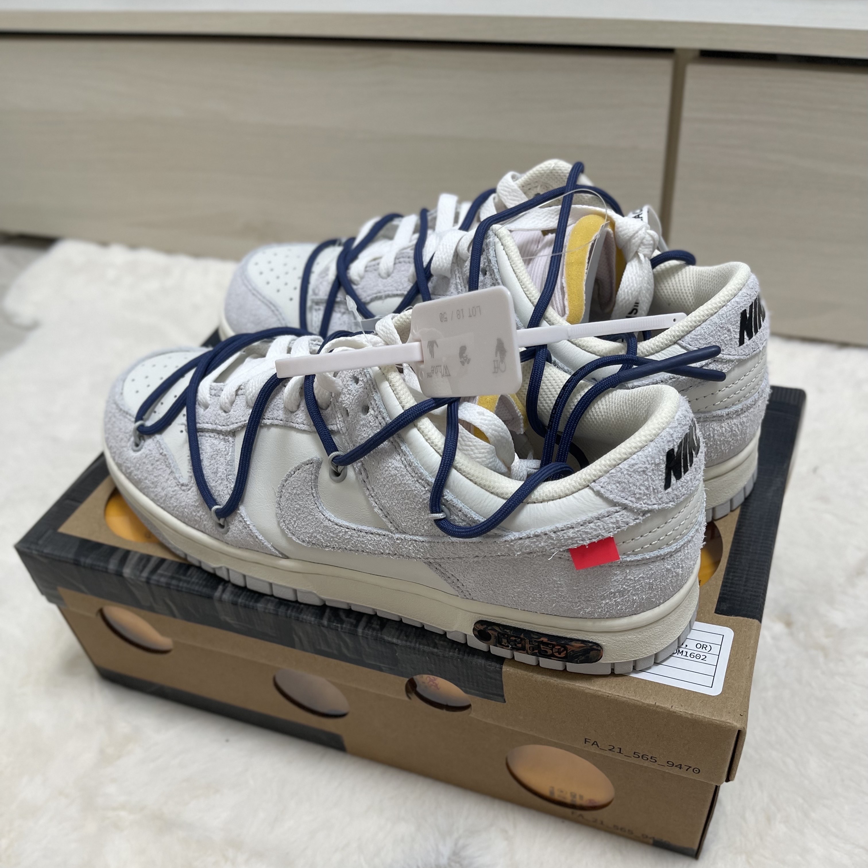 Nike x Off-White Dunk Low The 50 - Lot 18 착용 스타일 - 2