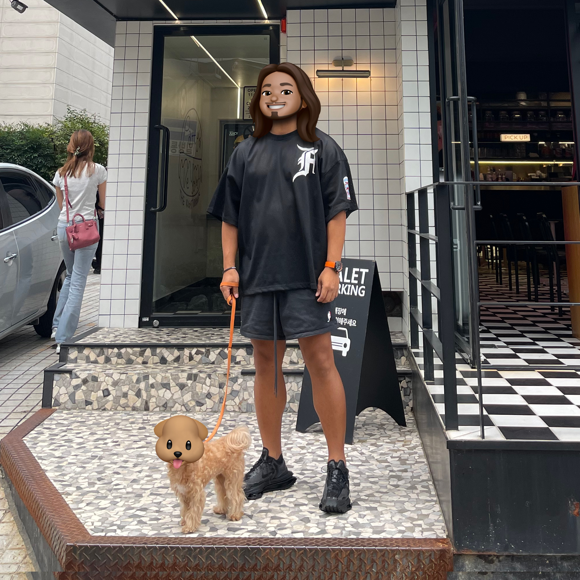 Nike x Fear of God Basketball Shorts Off Noir, Nike x Matthew M Williams Zoom 004 Triple Black 착용 스타일 - 1