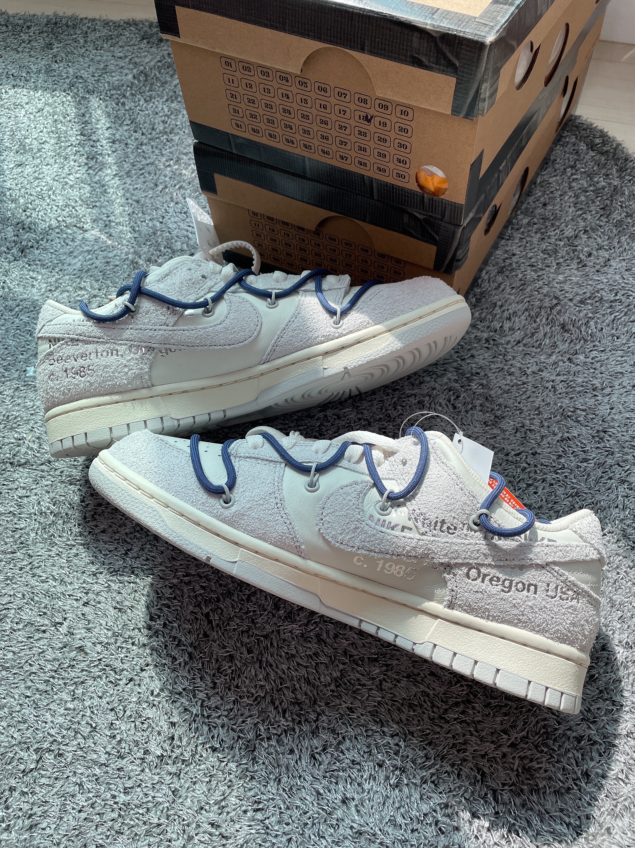 Nike x Off-White Dunk Low The 50 - Lot 18 착용 스타일