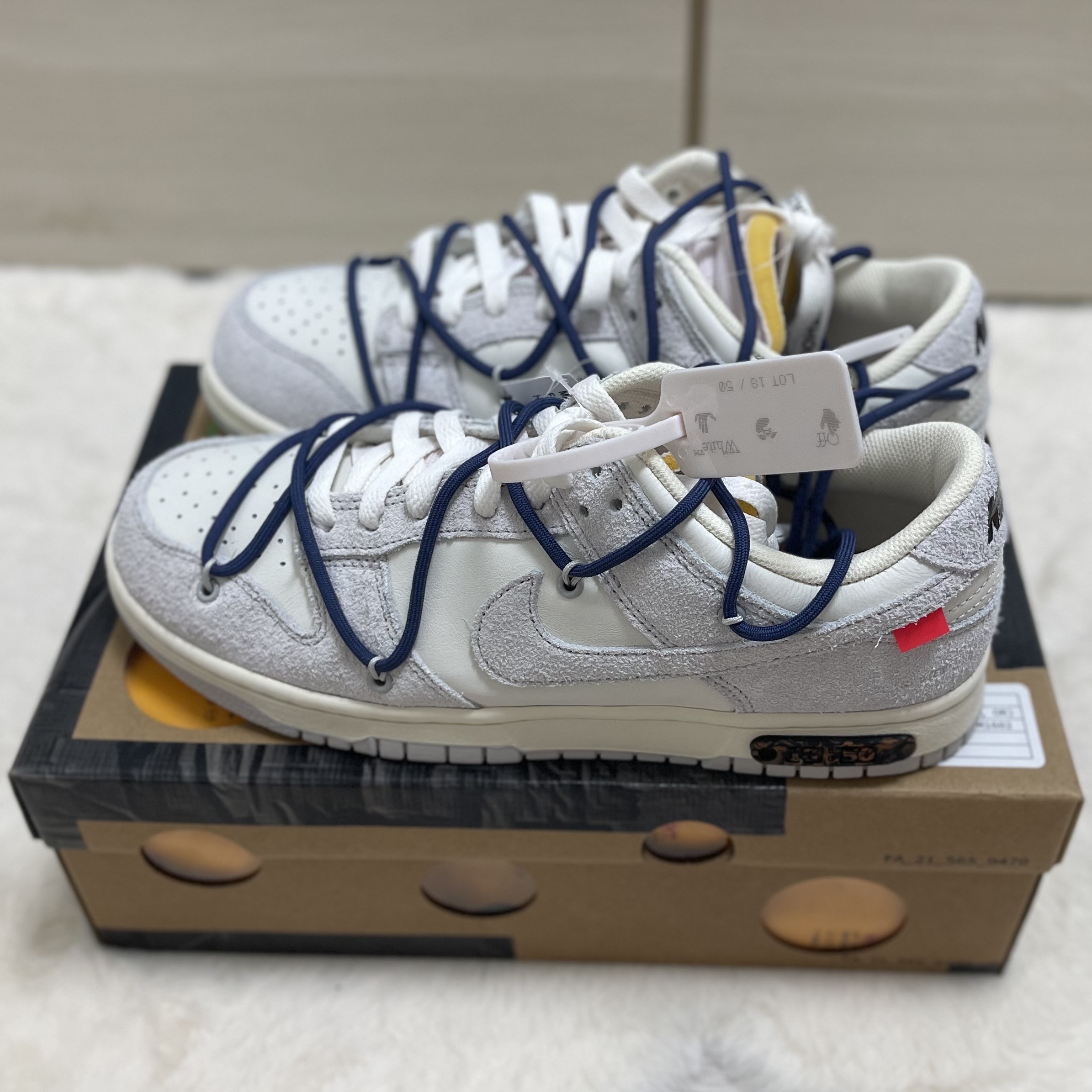 Nike x Off-White Dunk Low The 50 - Lot 18 착용 스타일 - 1