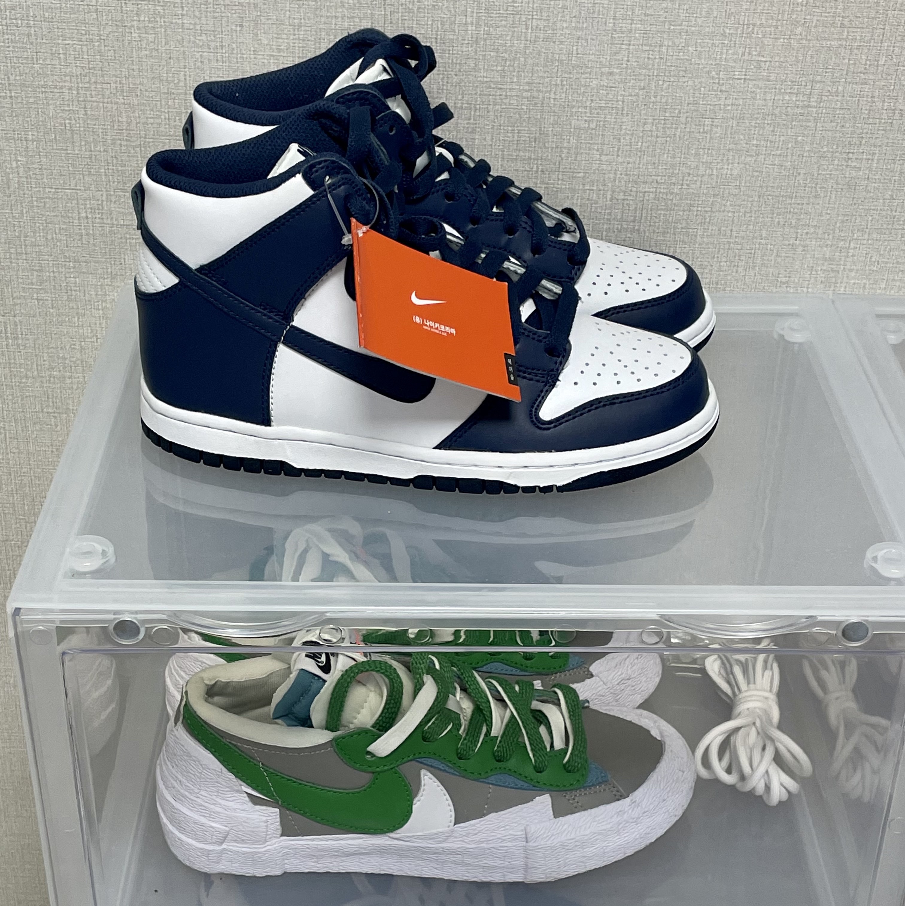 Nike Dunk High Retro Championship Navy, (GS) Nike Dunk High Championship Navy 착용 스타일 - 3