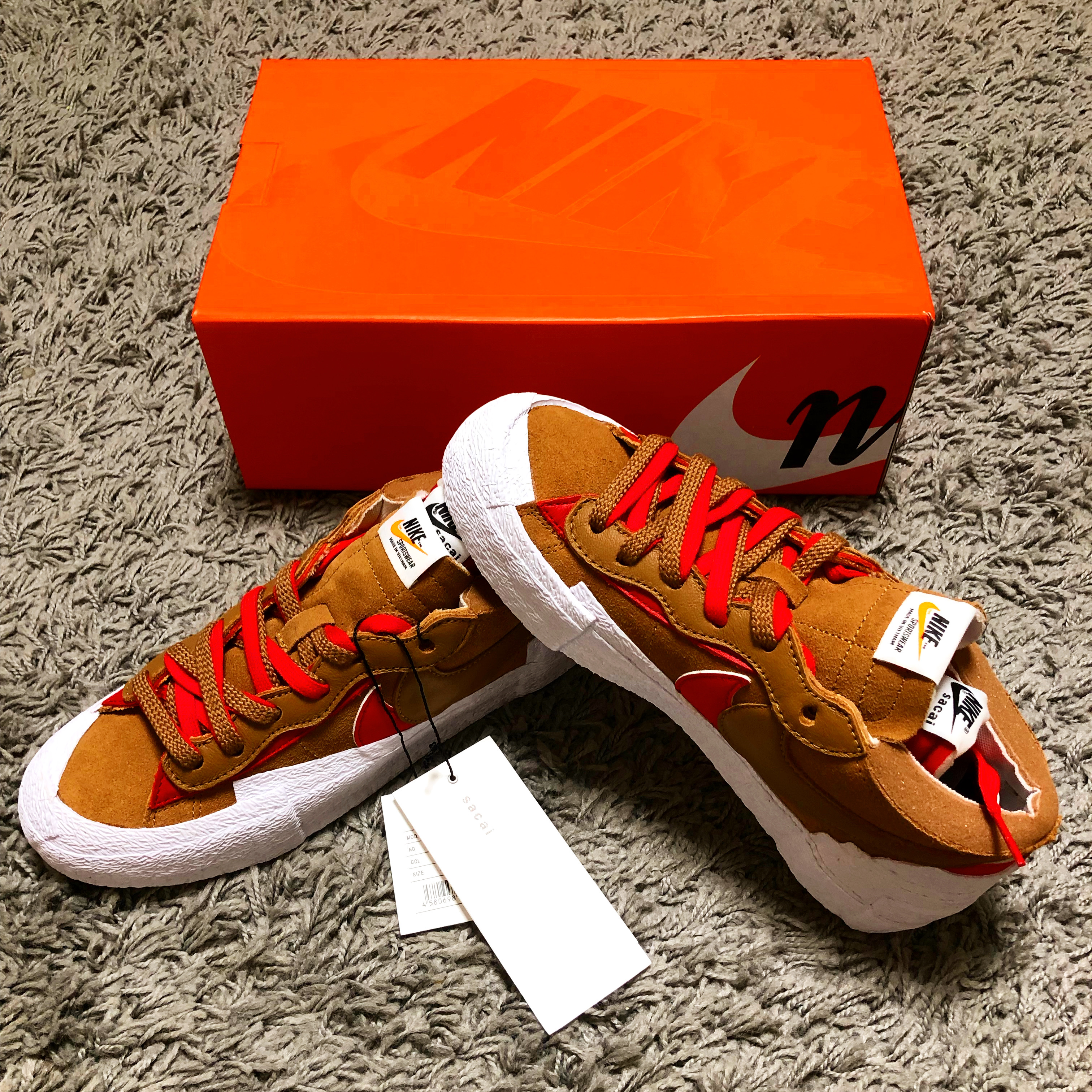 Nike x Sacai Blazer Low British Tan 착용 스타일