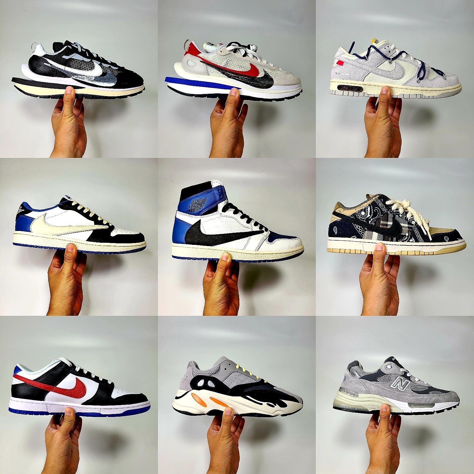 Nike x Sacai VaporWaffle Black White, Nike x Sacai VaporWaffle Royal Fuchsia 착용 스타일