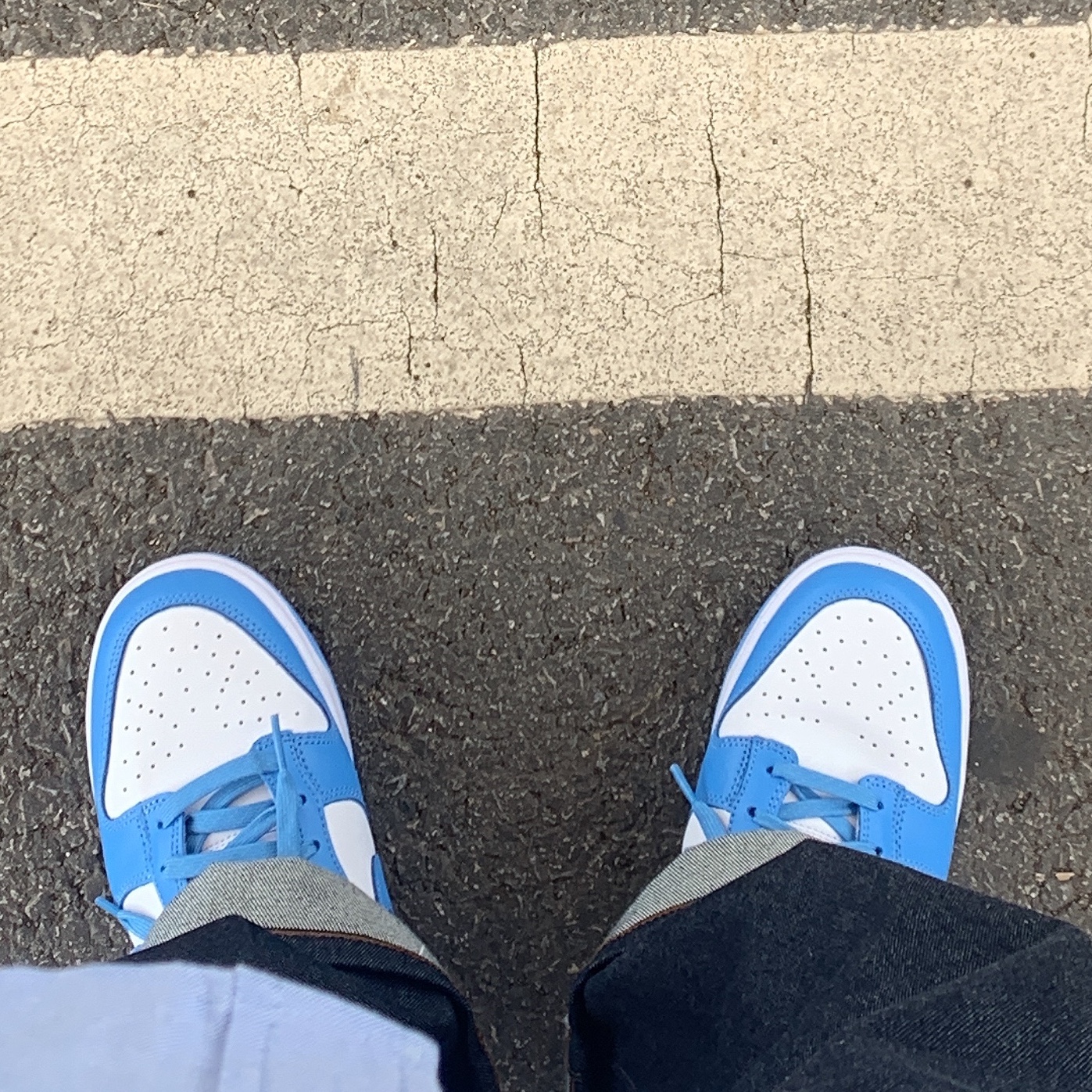 Nike Dunk Low Retro University Blue 착용 스타일
