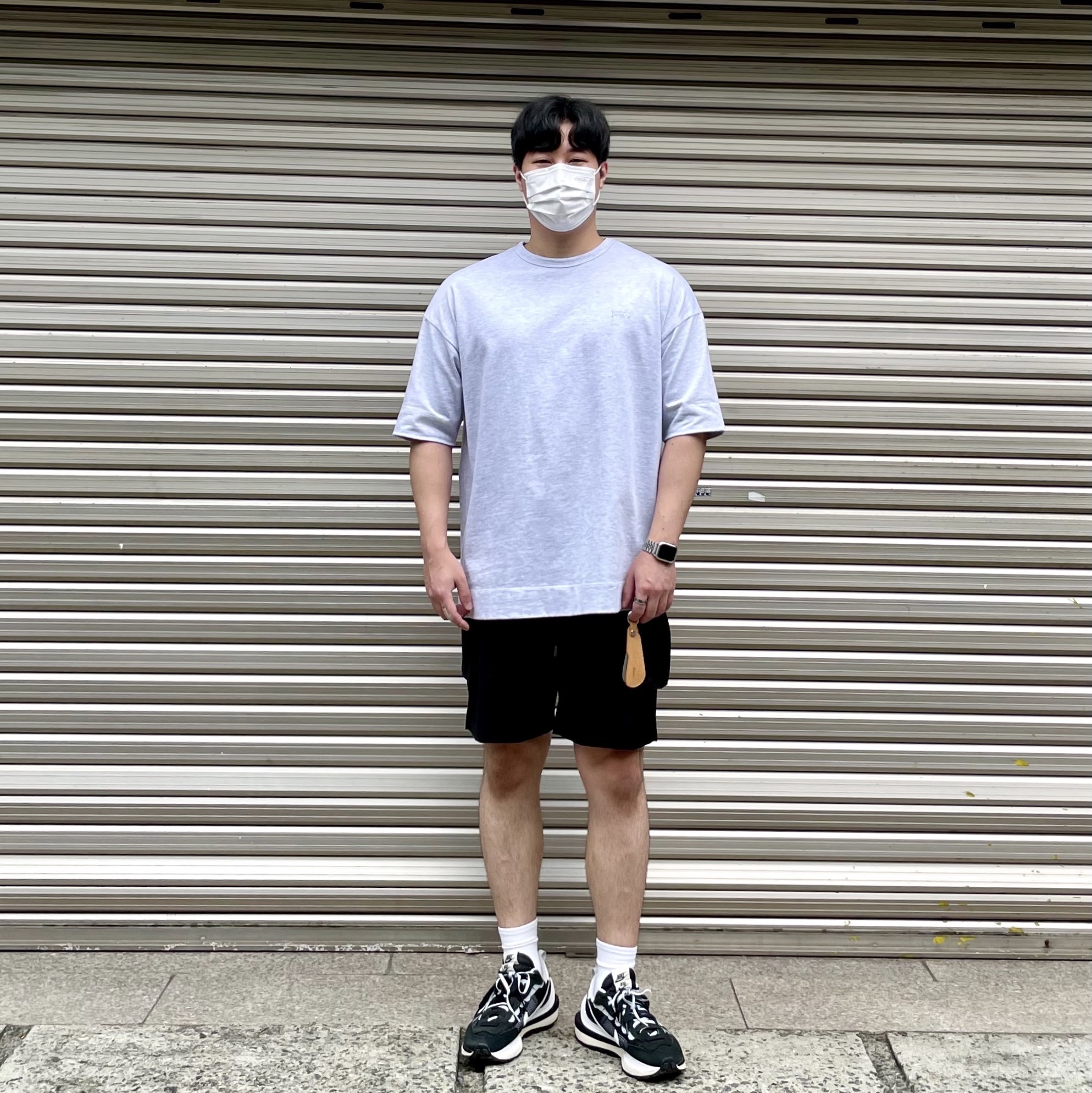 Nike x Sacai VaporWaffle Black White 착용 스타일 - 1