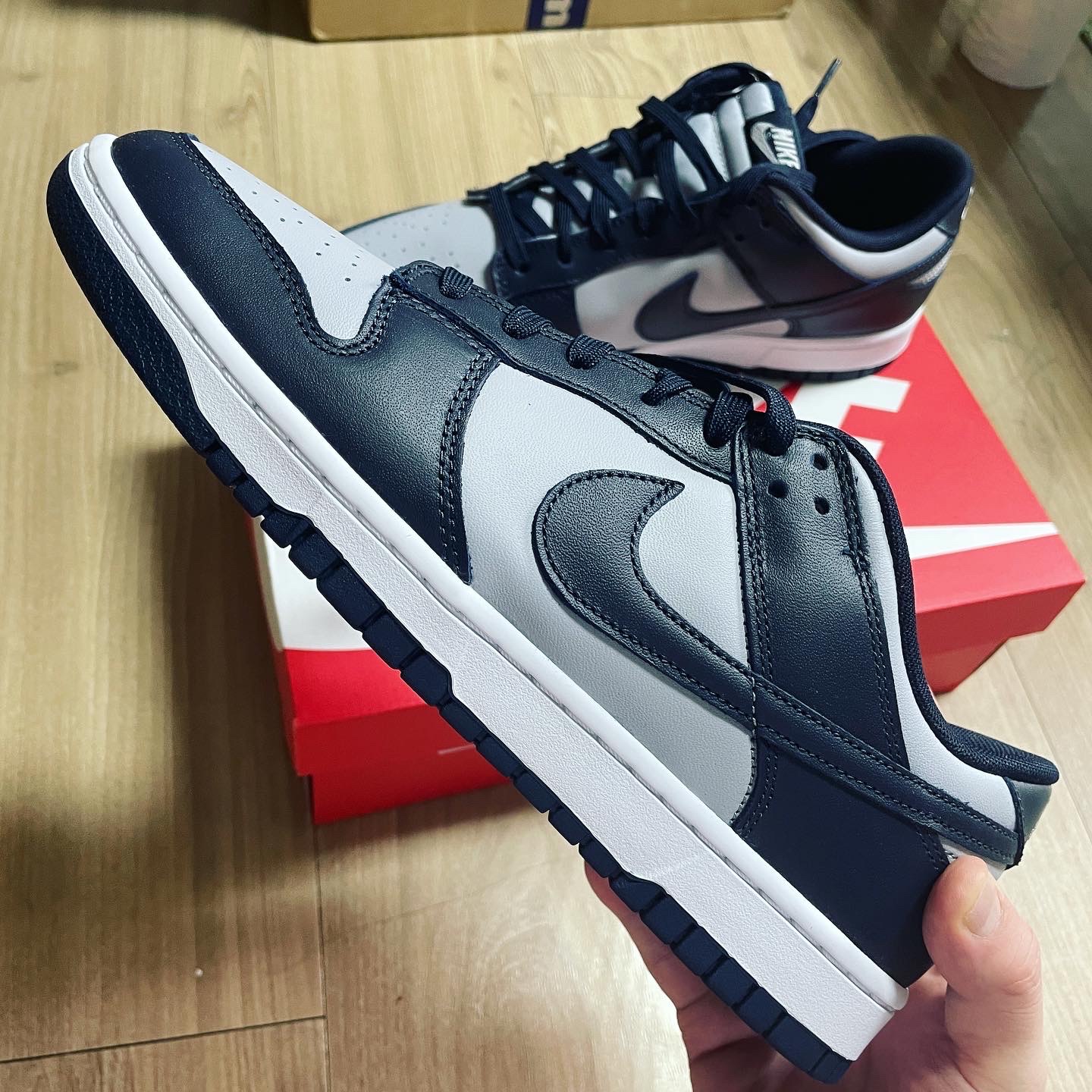 Nike Dunk Low Retro Championship Grey 착용 스타일 - 2