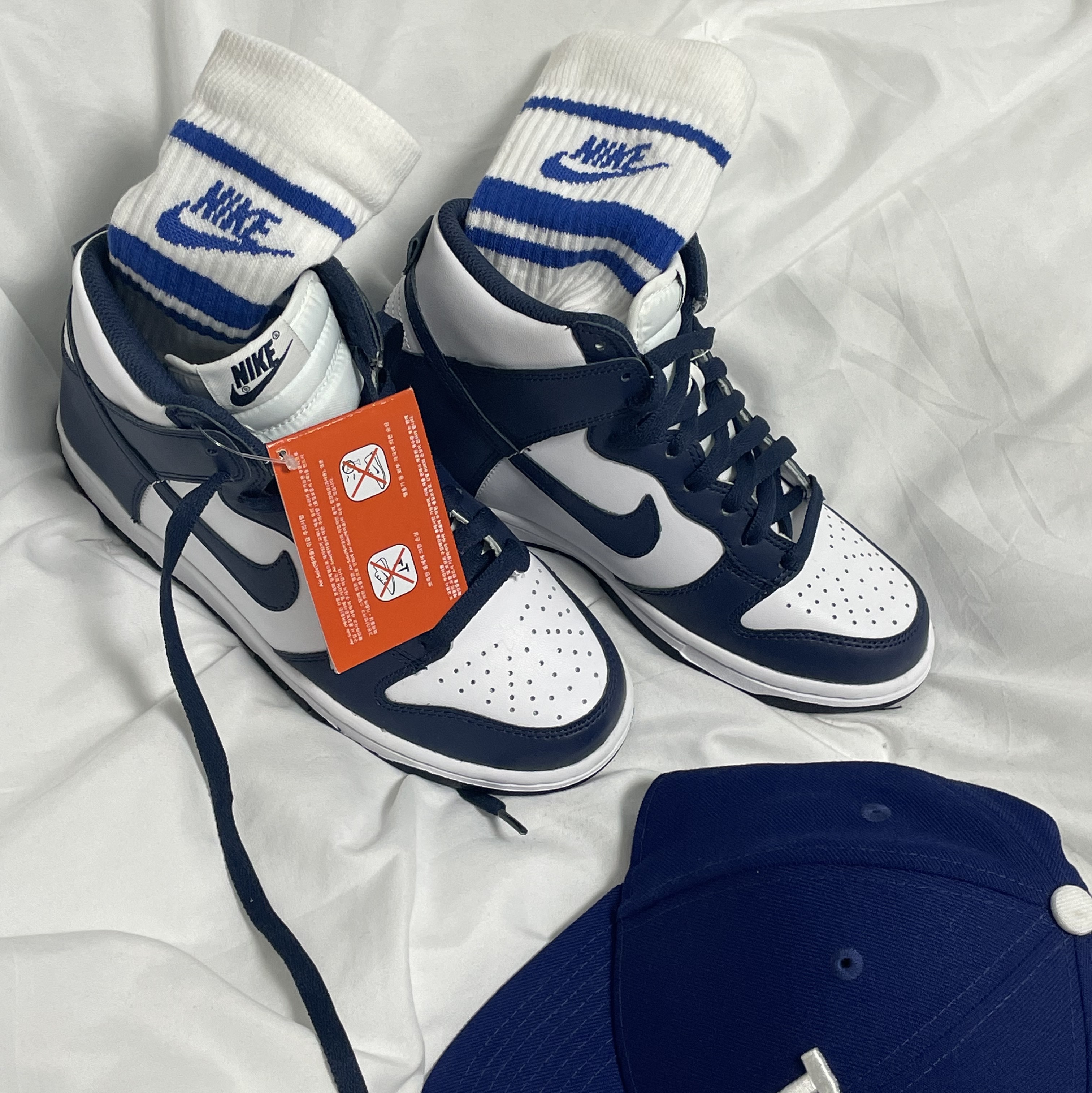 (GS) Nike Dunk High Championship Navy, Nike Dunk High Retro Championship Navy 착용 스타일