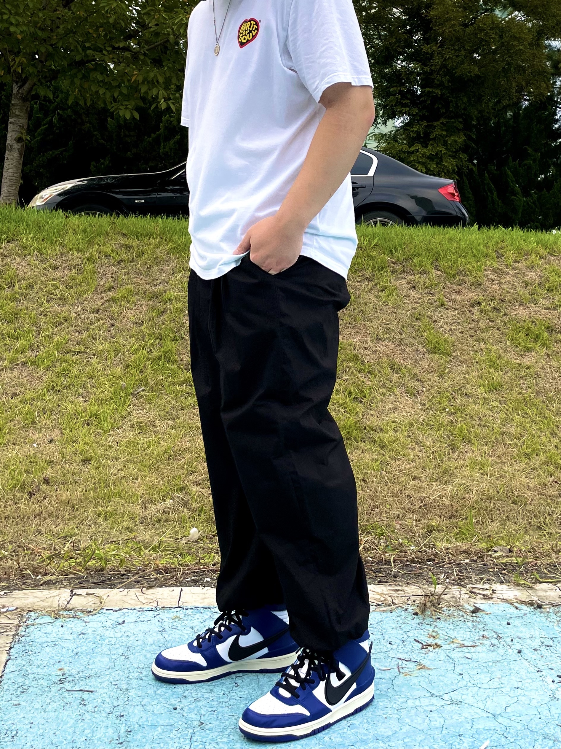 Nike x Ambush Dunk High Deep Royal Blue 착용 스타일
