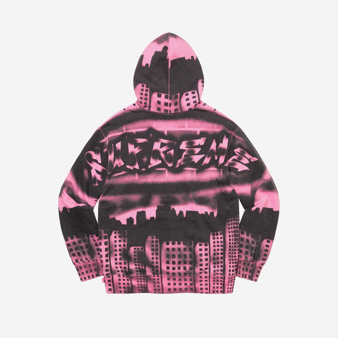 Supreme x New York Yankees Airbrush Hooded Sweatshirt Pink - 21FW 상세 이미지 2