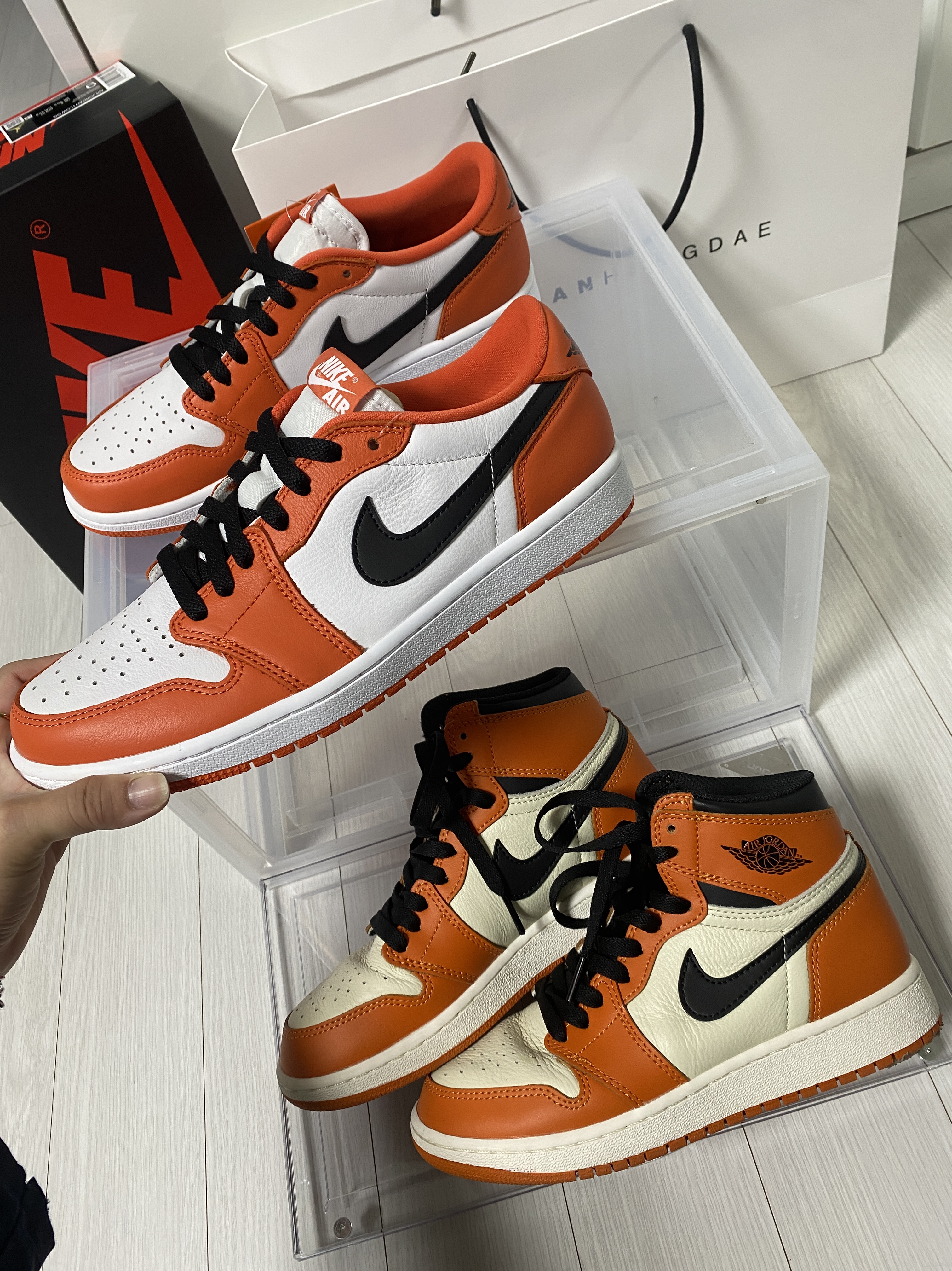 Jordan 1 Low OG Starfish, (W) Jordan 1 Low OG Starfish 착용 스타일 - 3