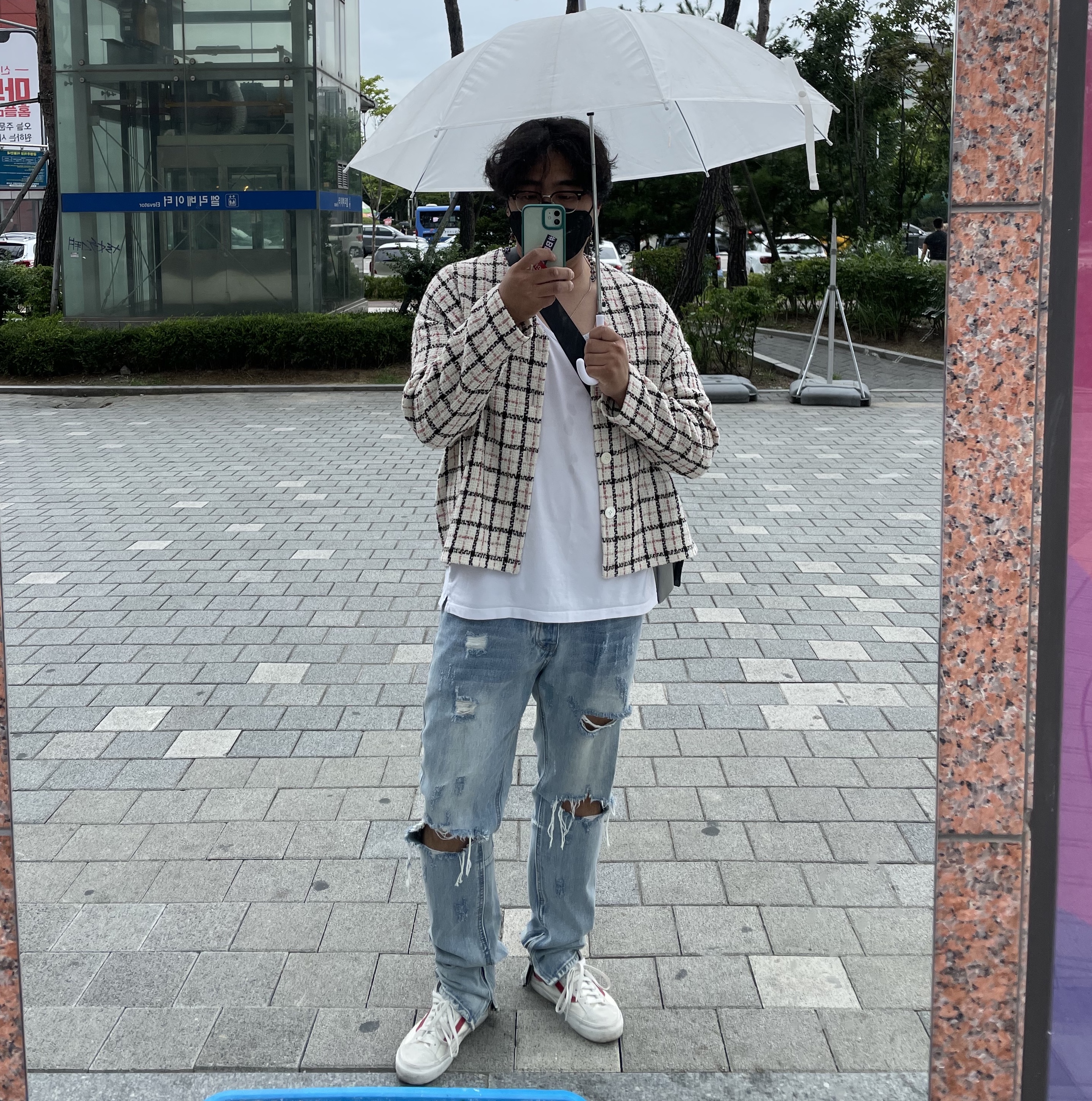 Vans Style 36 Marshmallow Racing Red 착용 스타일 - 1