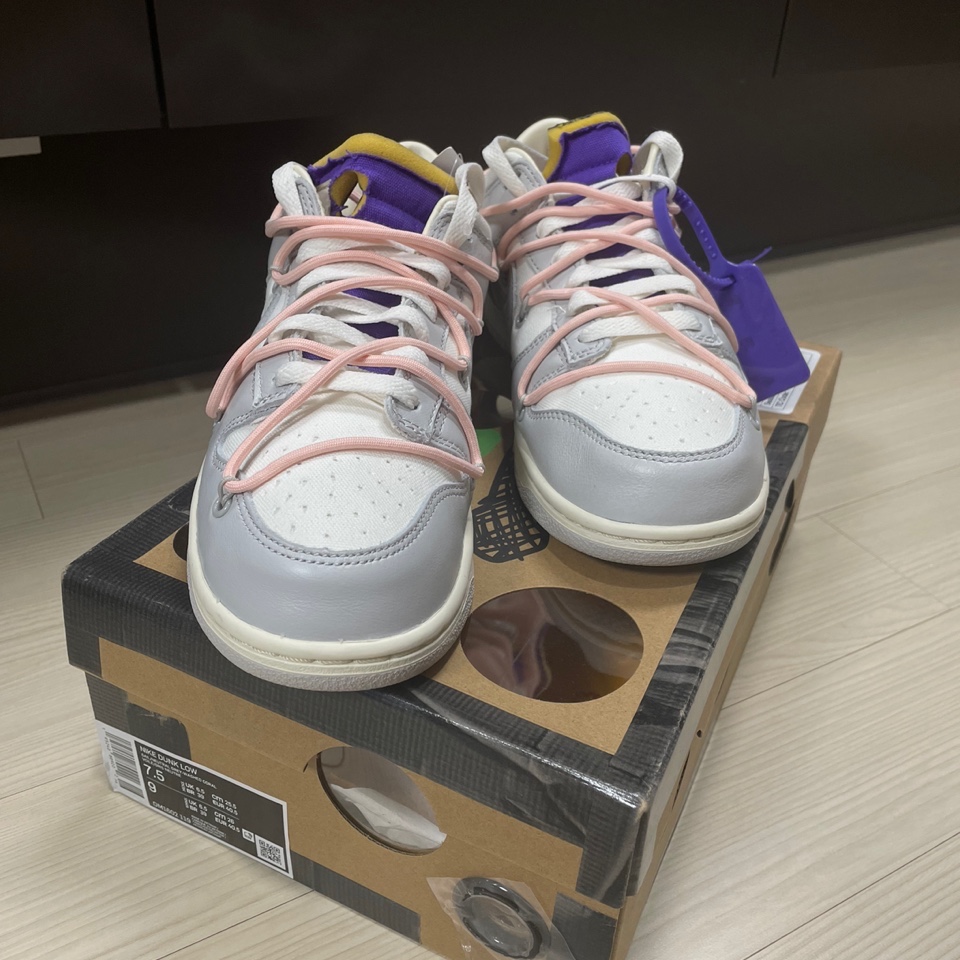 Nike x Off-White Dunk Low The 50 - Lot 24 착용 스타일 - 3
