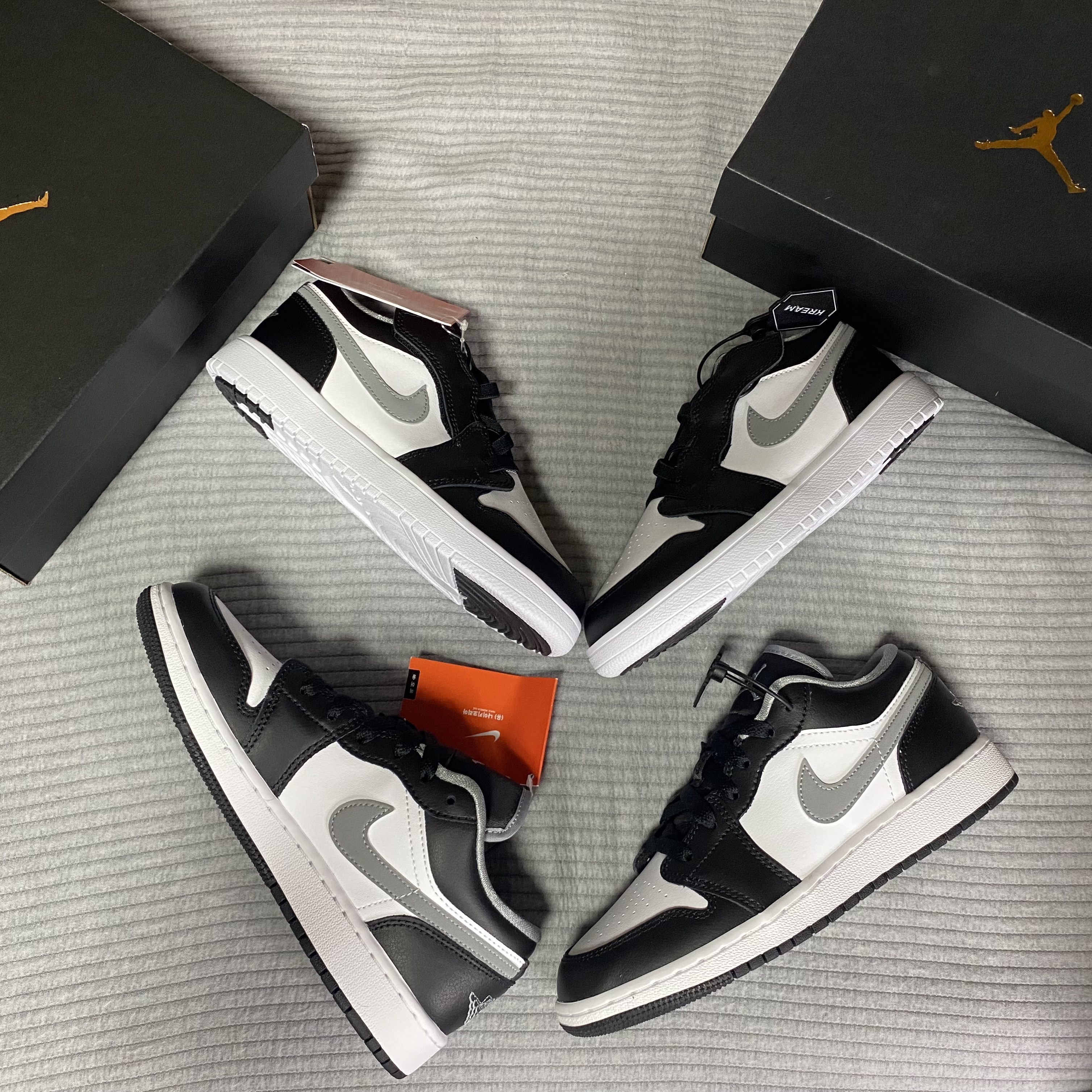 Jordan 1 Low Black Particle Grey, (GS) Jordan 1 Low Black Particle Grey 착용 스타일