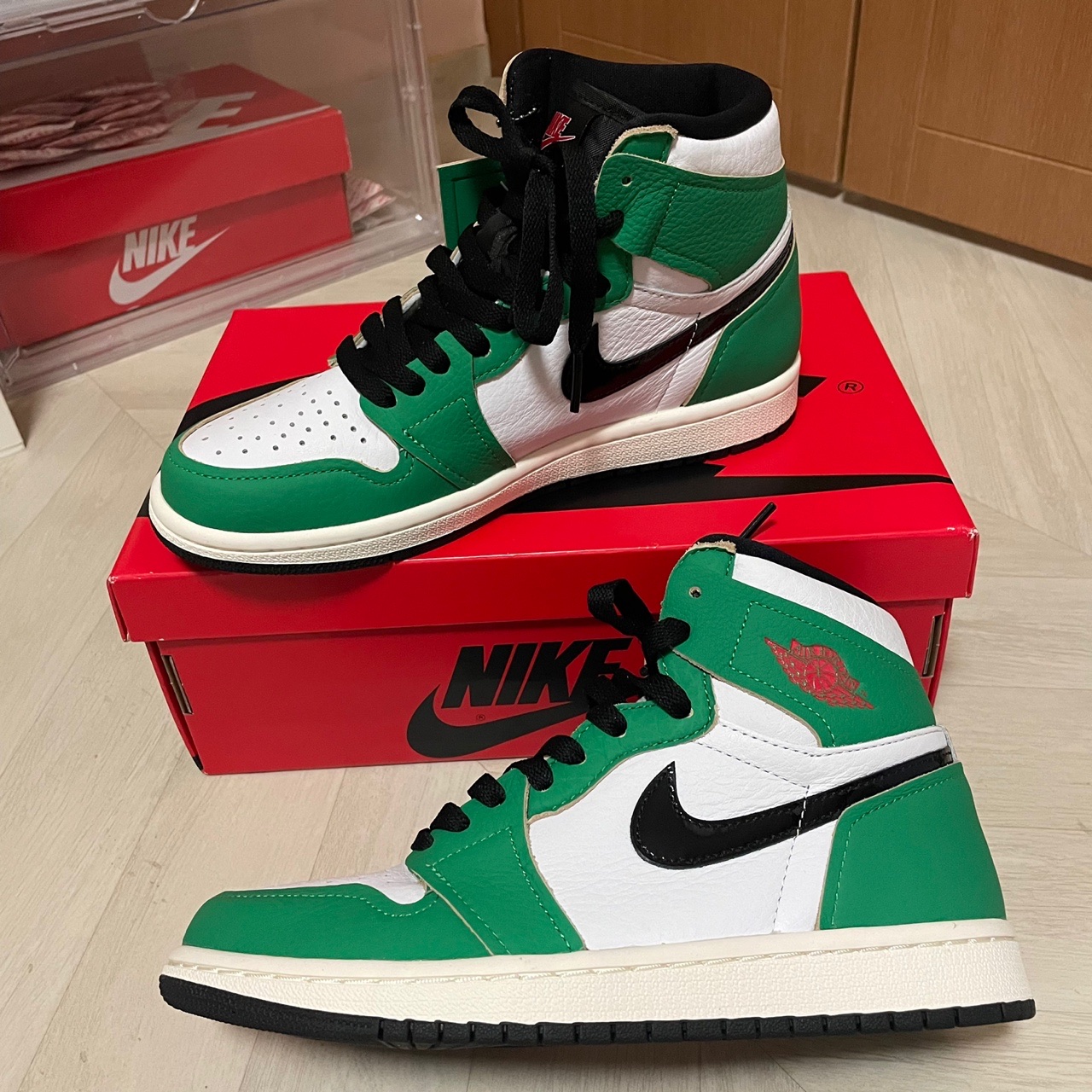 (W) Jordan 1 Retro High OG Lucky Green 착용 스타일
