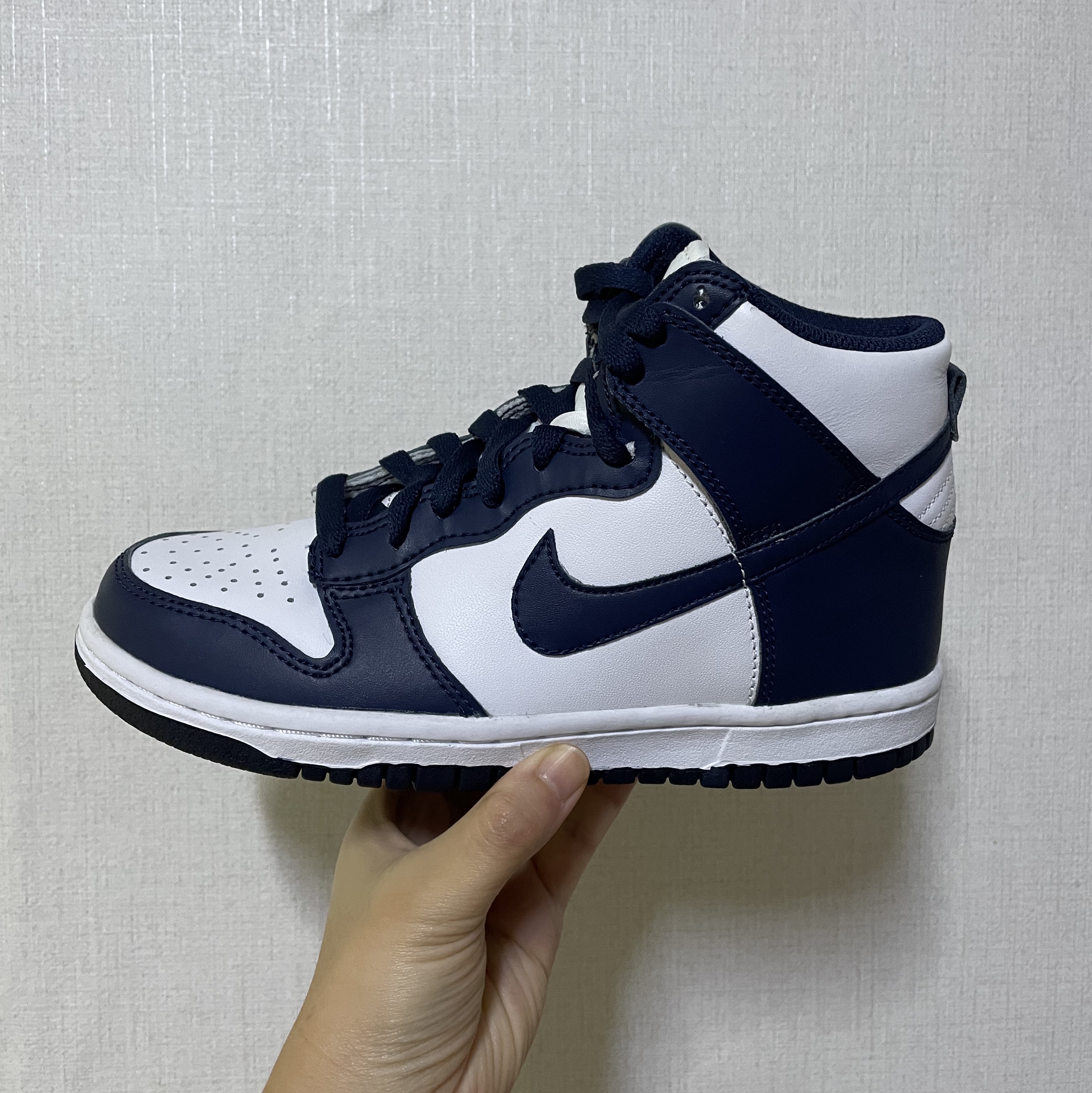 (GS) Nike Dunk High Championship Navy 착용 스타일