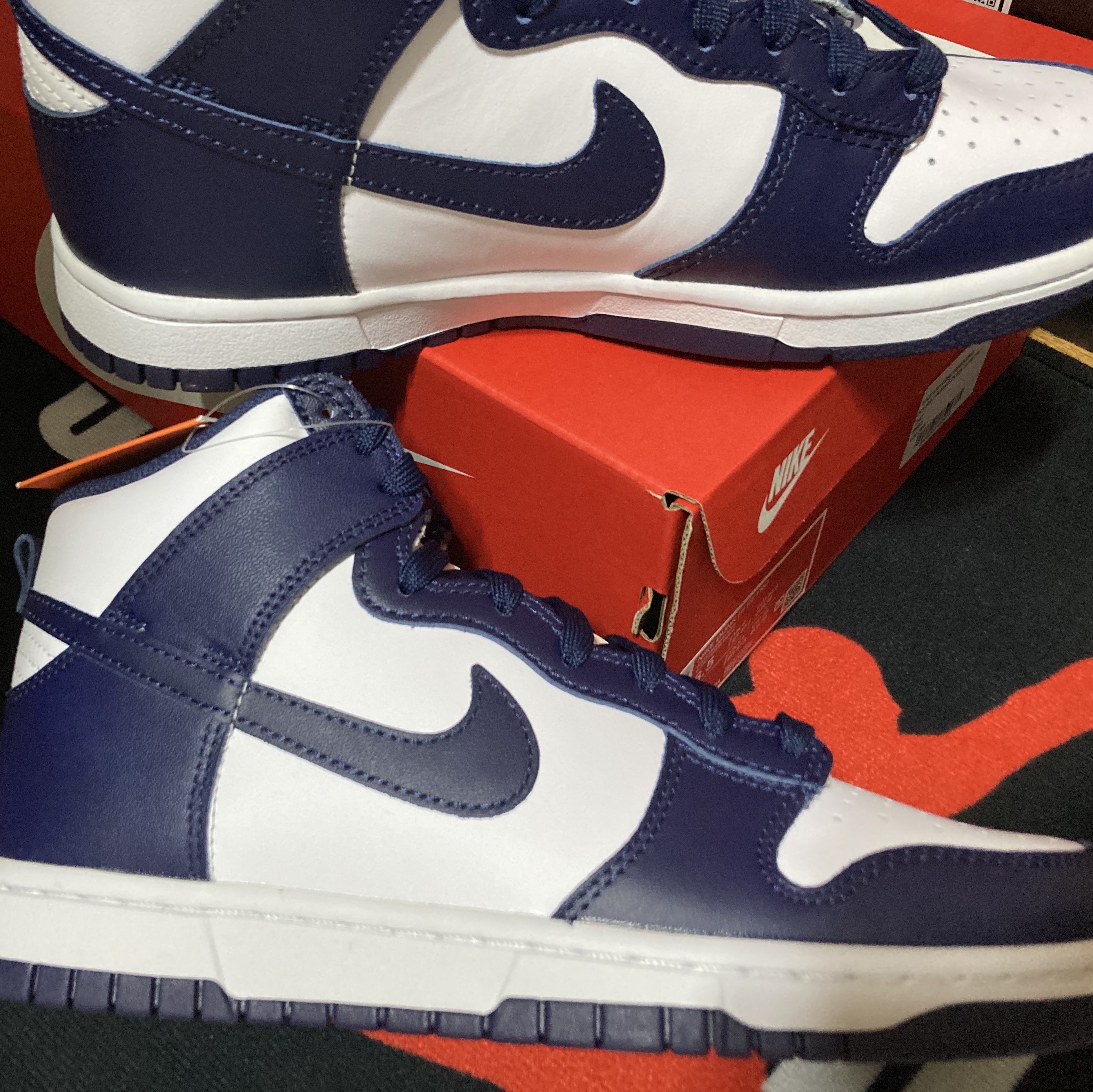 Nike Dunk High Retro Championship Navy 착용 스타일