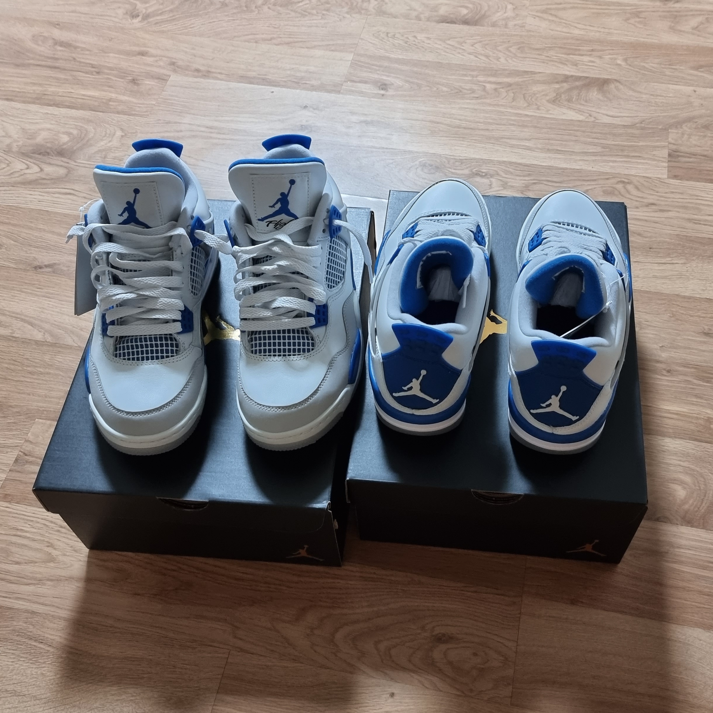 Jordan 4 Golf White Military Blue 착용 스타일 - 1