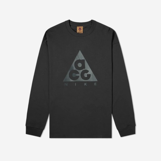 나이키 ACG 롱슬리브 로고 티셔츠 블랙 앤트러사이트 - 아시아