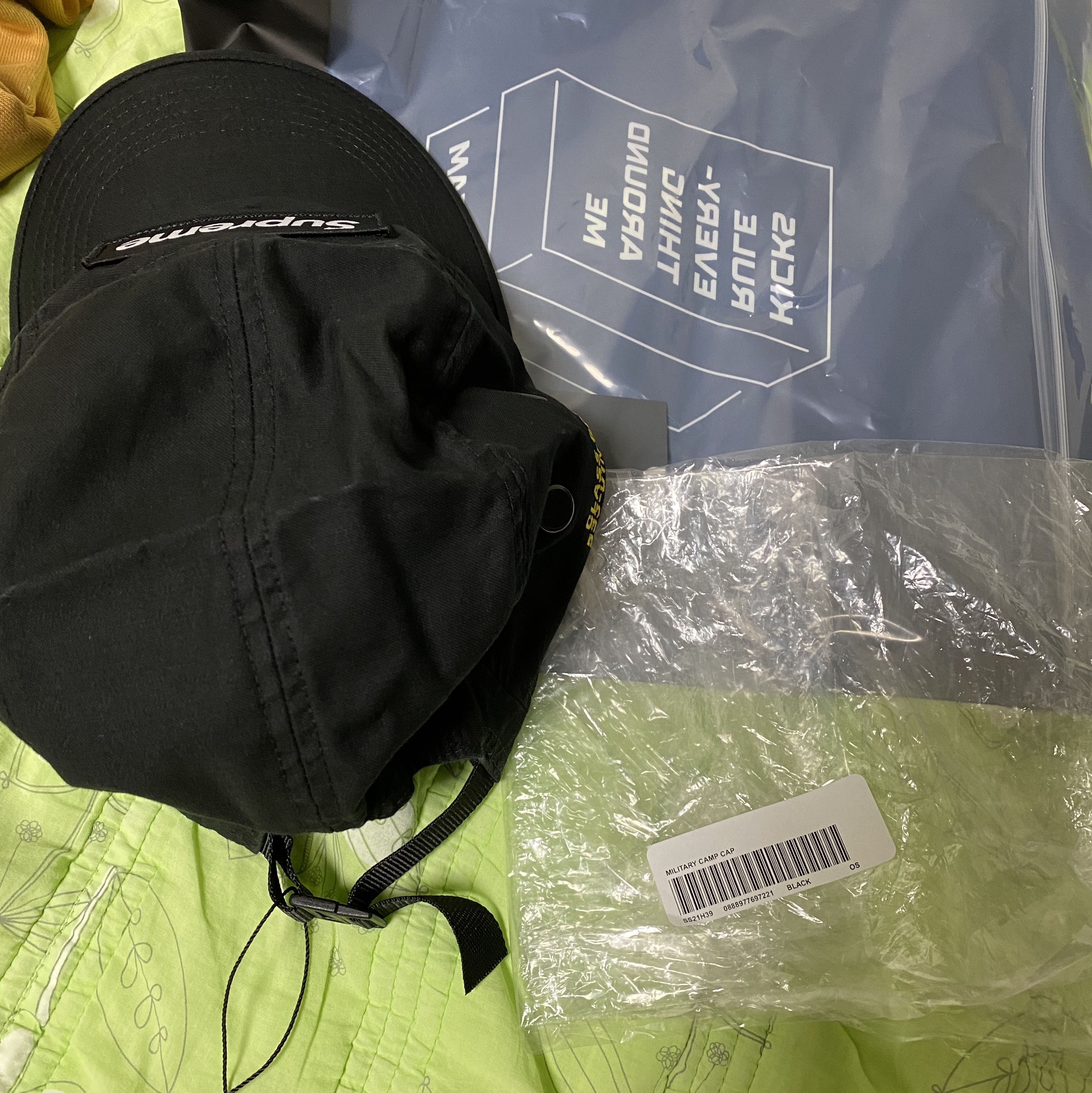 Supreme Military Camp Cap Black - 21SS 착용 스타일 - 3