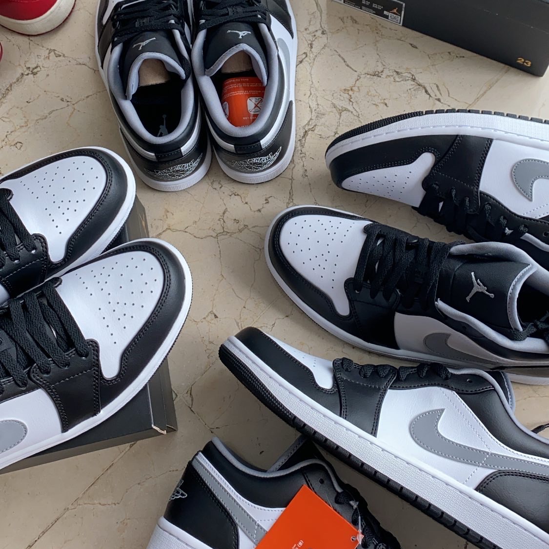 Jordan 1 Low Black Particle Grey 착용 스타일