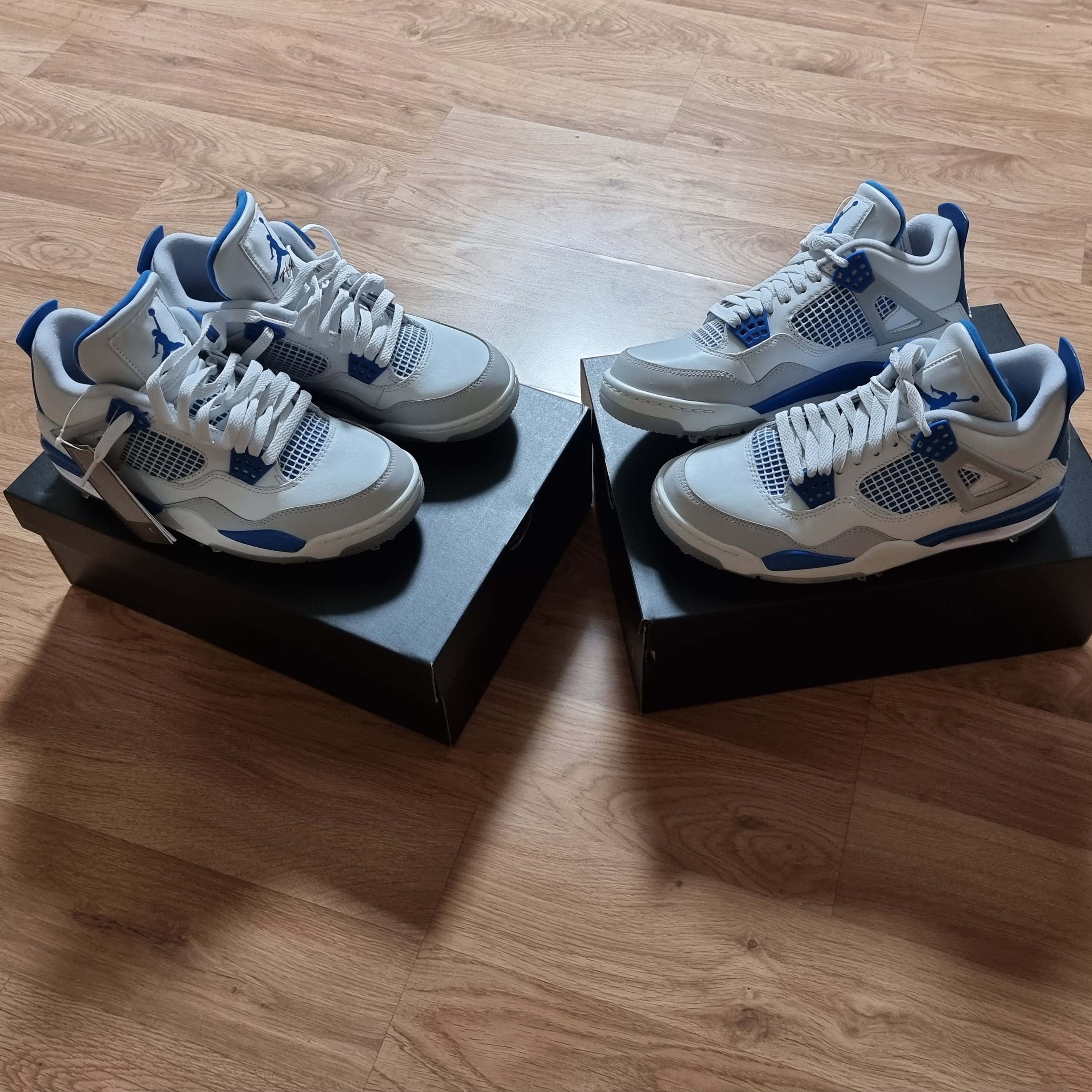 Jordan 4 Golf White Military Blue 착용 스타일 - 2