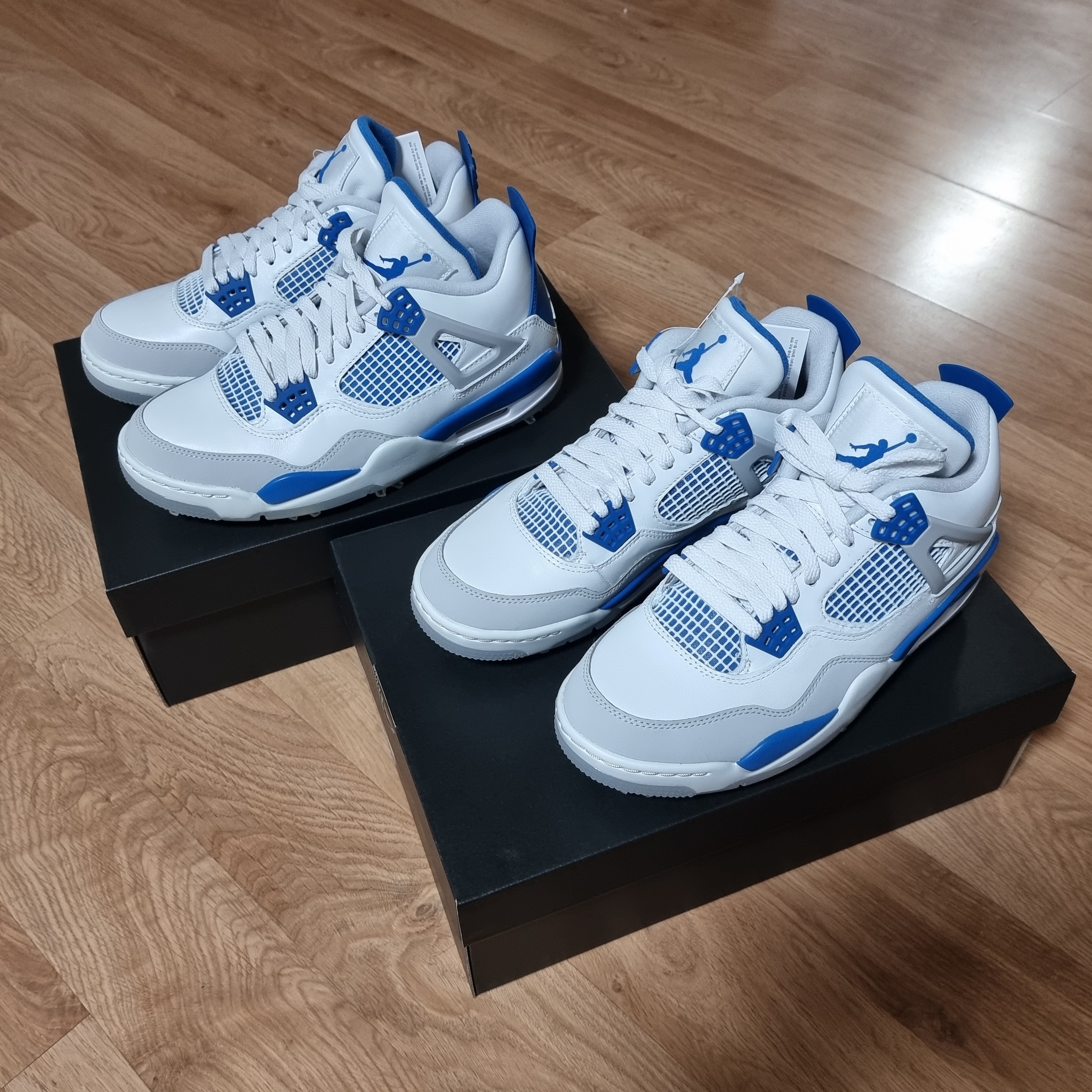 Jordan 4 Golf White Military Blue 착용 스타일 - 3