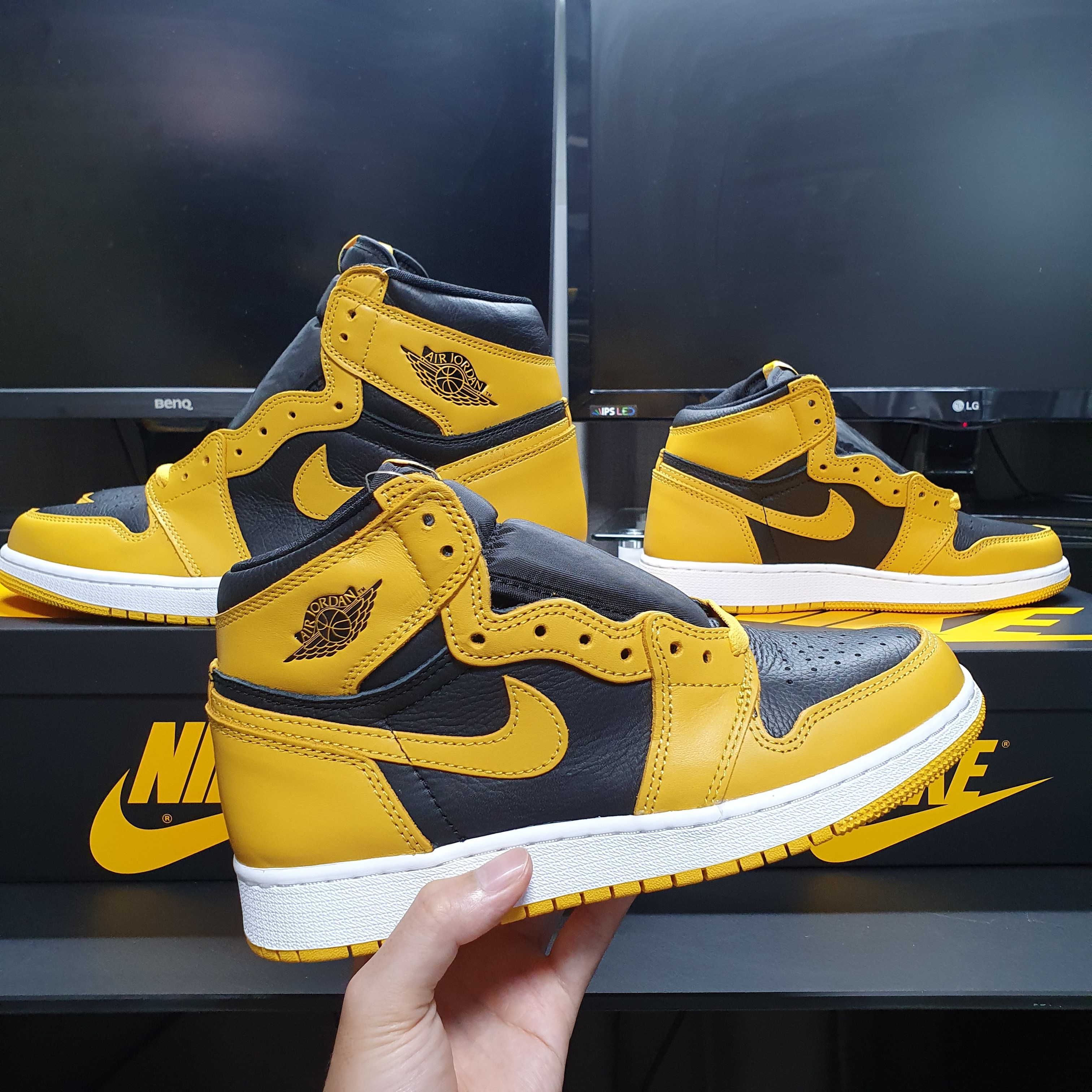 Jordan 1 Retro High OG Pollen, (GS) Jordan 1 Retro High OG Pollen 착용 스타일 - 2