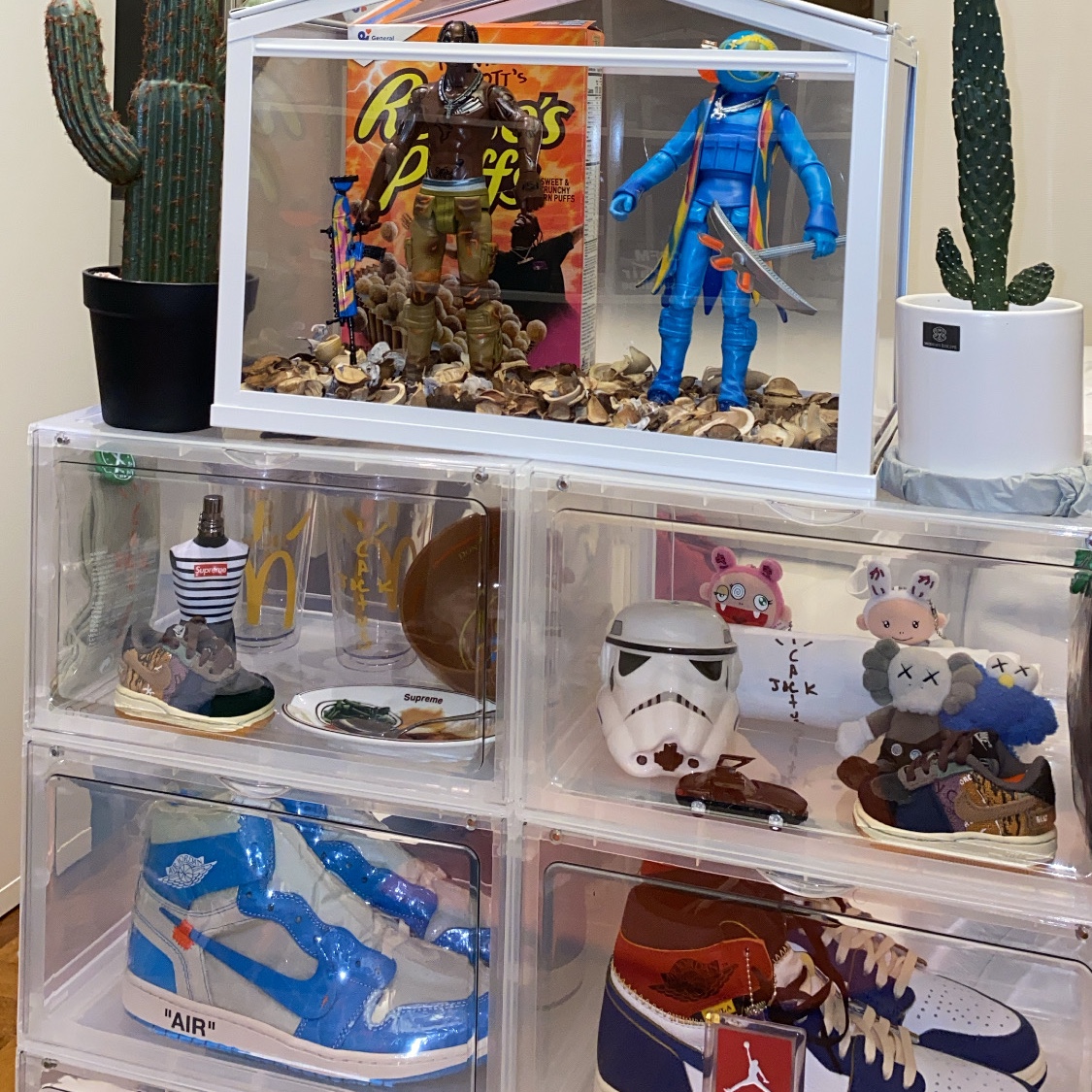 Jordan 1 x Off-White Retro High University Blue, Jordan 1 x Union Retro High Blue Toe 착용 스타일