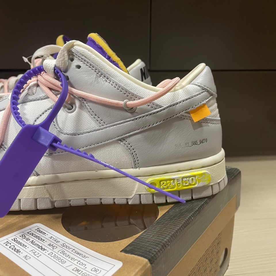 Nike x Off-White Dunk Low The 50 - Lot 24 착용 스타일 - 4