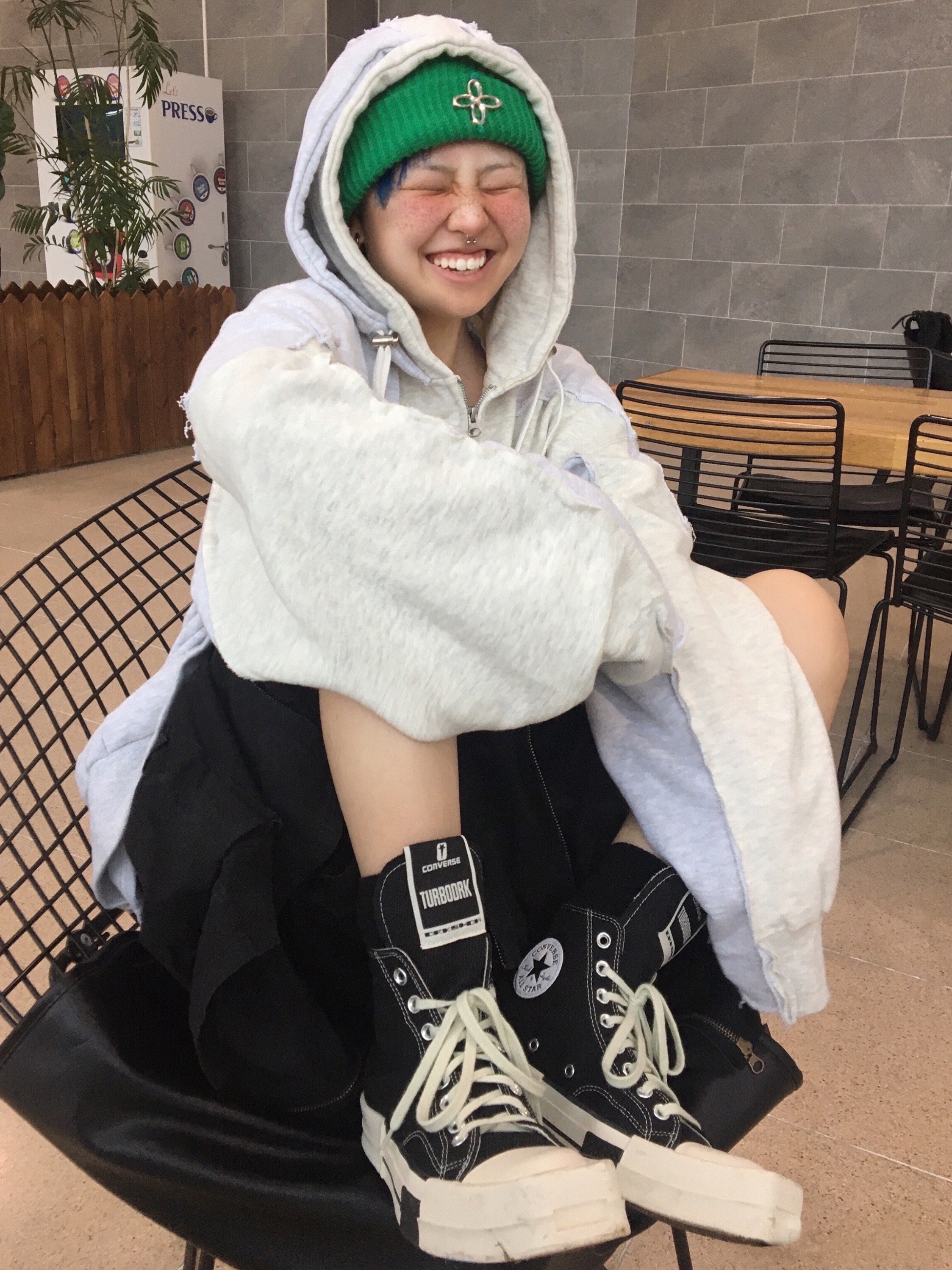 Converse x Drkshdw Turbodrk Chuck 70 Hi Black 착용 스타일