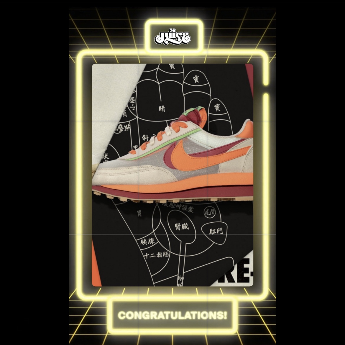 Nike x Sacai x Clot LDWaffle Orange Blaze 착용 스타일