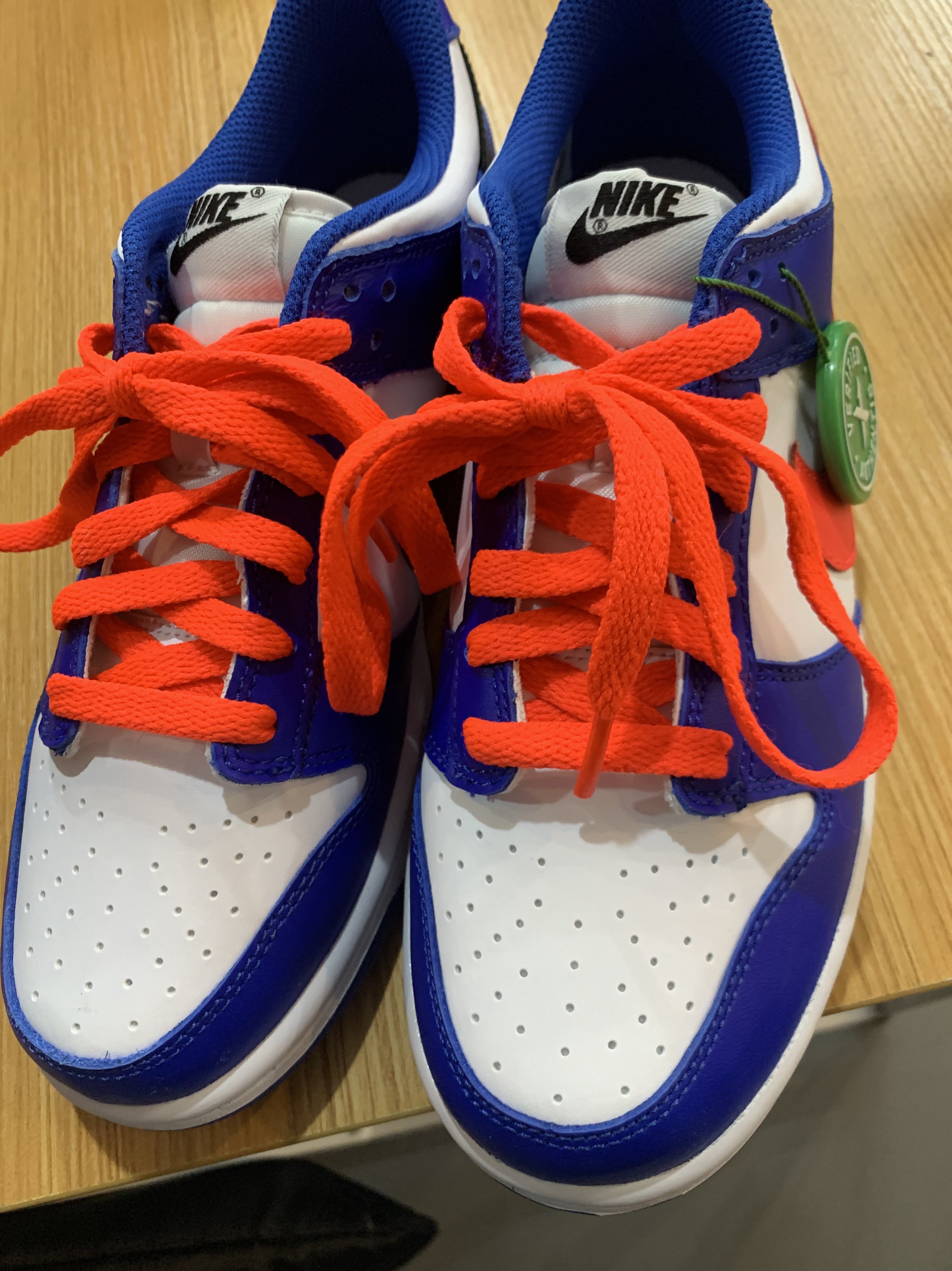 (GS) Nike Dunk Low Bright Crimson Game Royal ์ฐฉ์ฉ ์คํ์ผ - 2