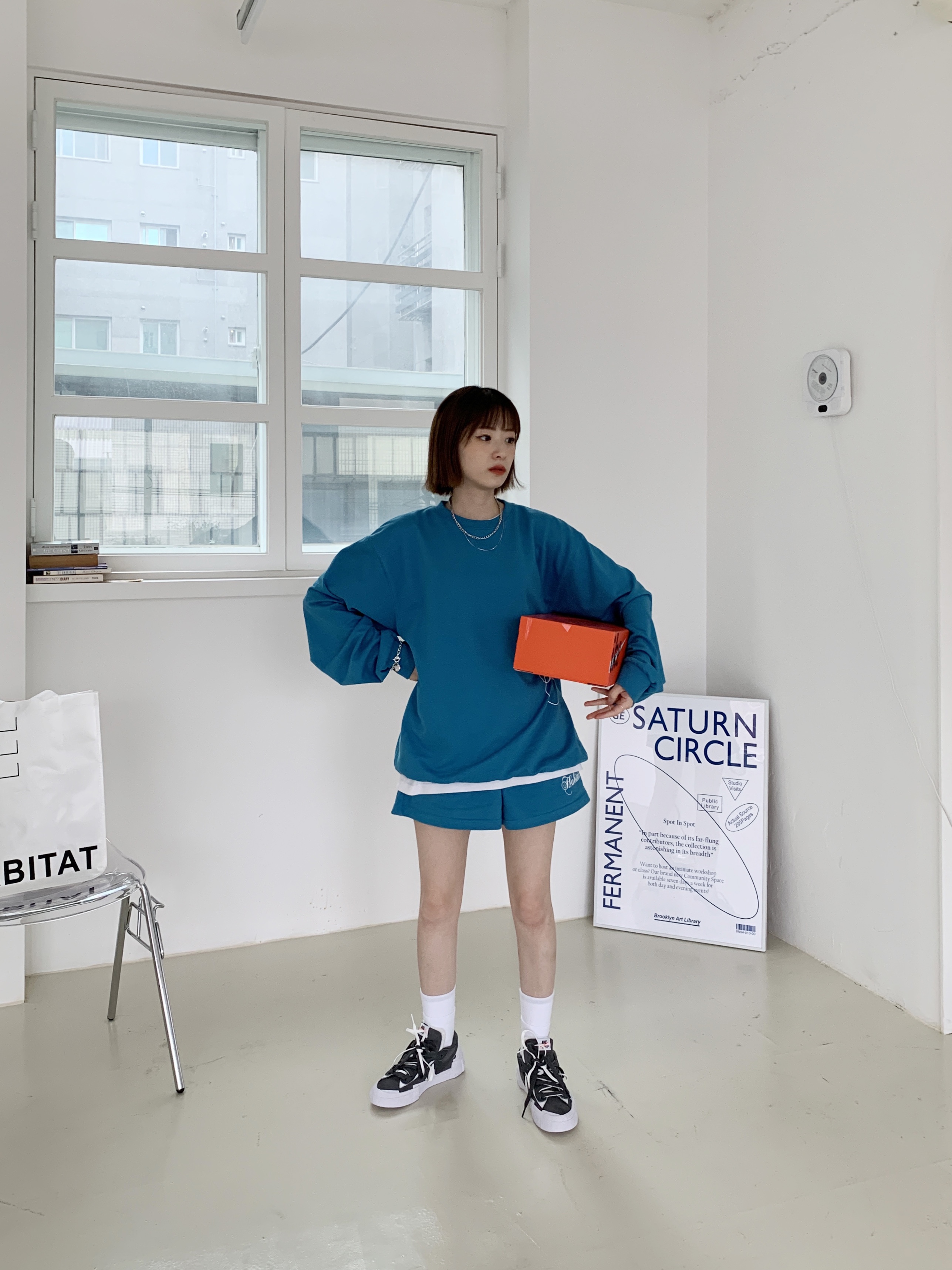 Nike x Sacai Blazer Low Iron Grey, Nike x Matthew M Williams NRG Socks White 착용 스타일 - 2