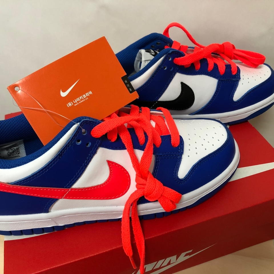 (GS) Nike Dunk Low Bright Crimson Game Royal 착용 스타일