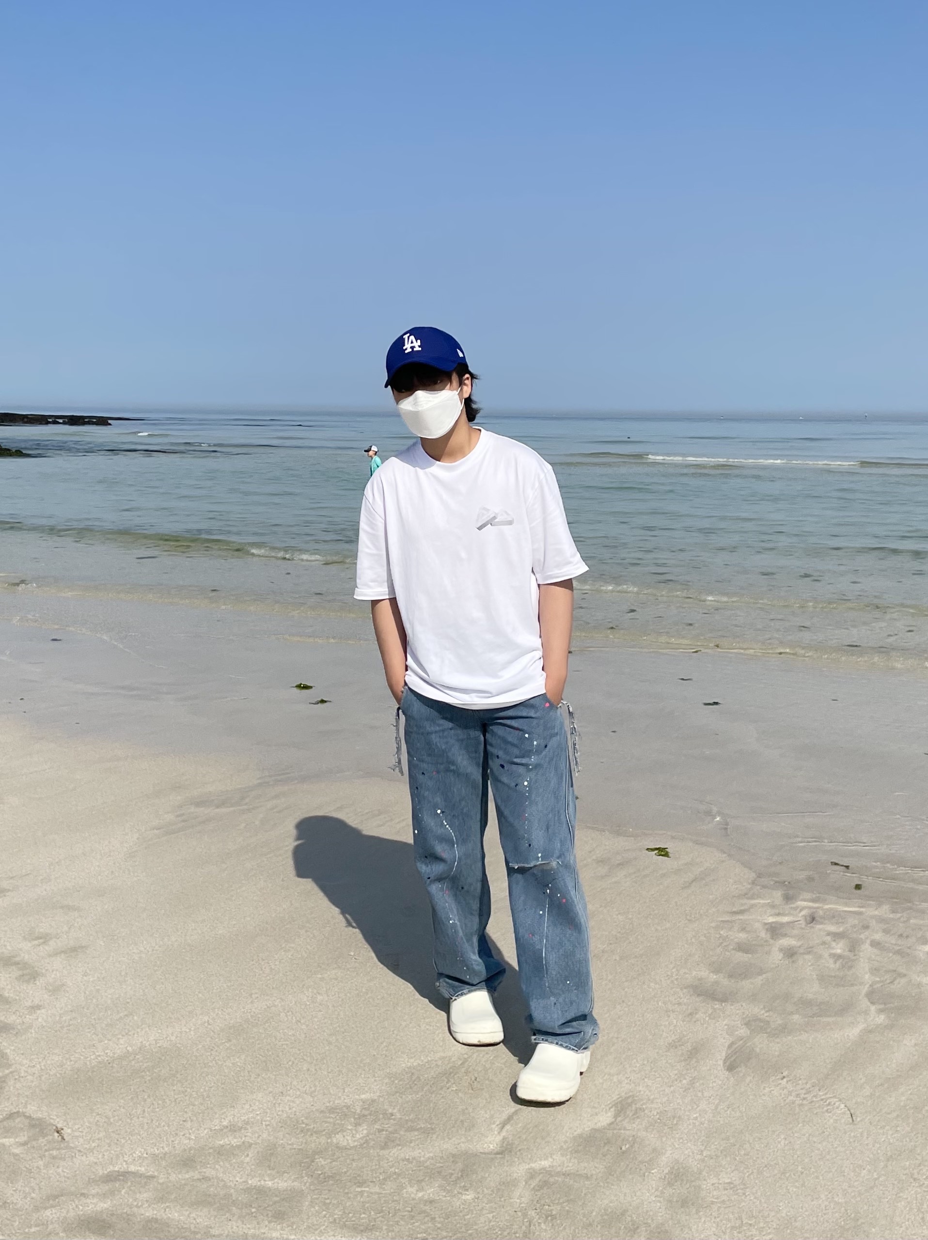 Palace Tri-Gaine T-Shirt White - 20SS 착용 스타일 - 2