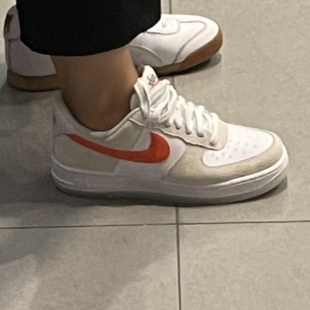 (W) Nike Air Force 1 '07 SE First Use Orange Sail 착용 스타일 - 2